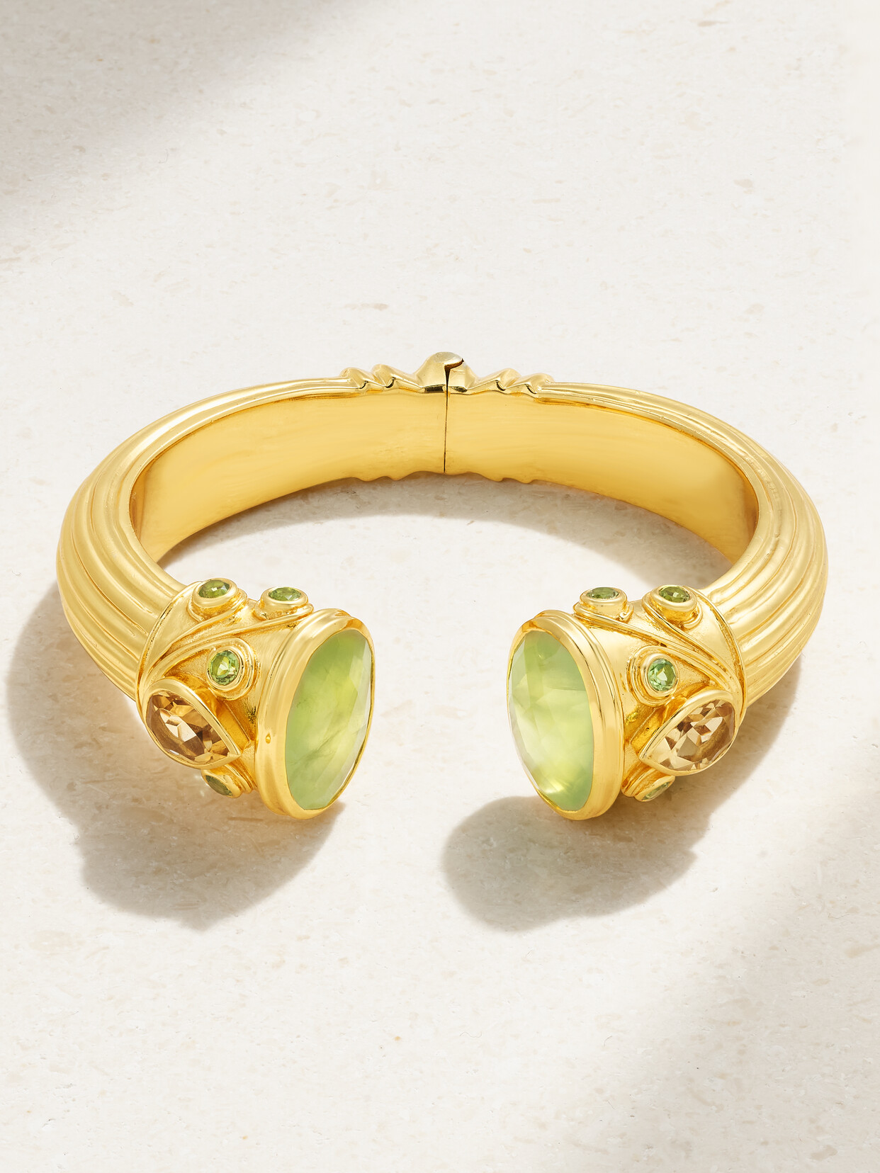 Amrapali London Gold-plated Multi-stone Bangle - M