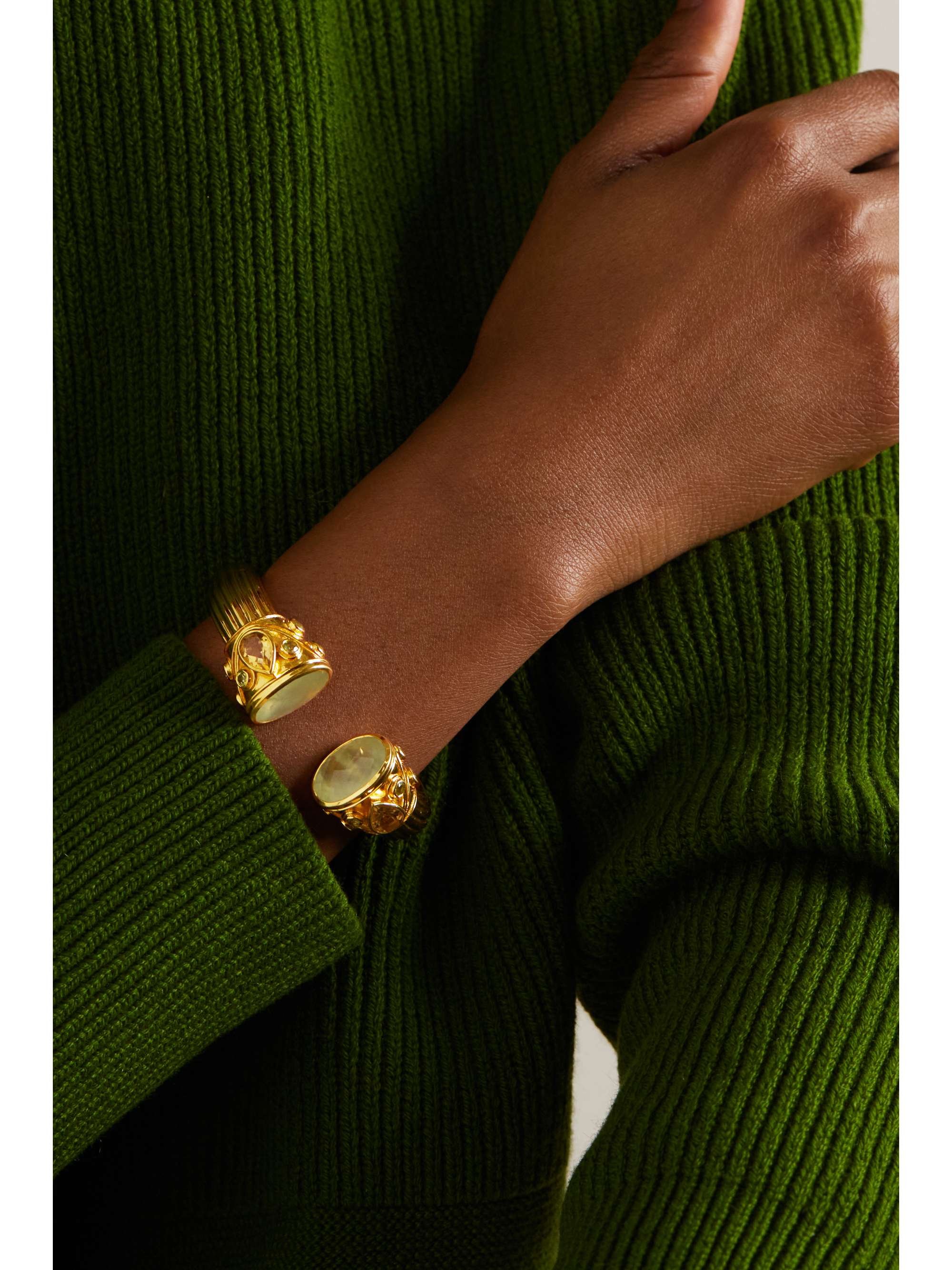 AMRAPALI LONDON Gold-plated multi-stone cuff