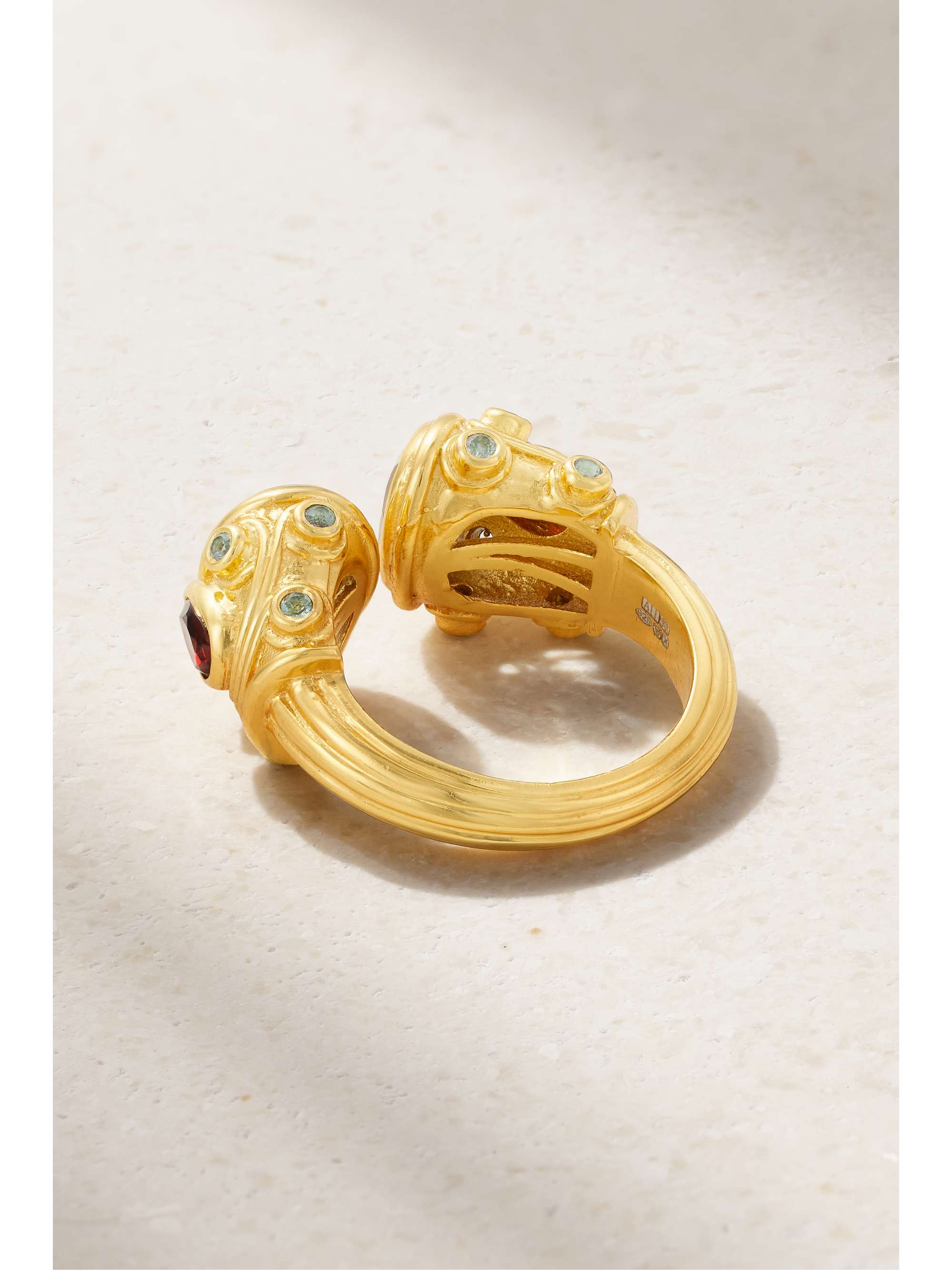 AMRAPALI LONDON Gold-plated sterling silver multi-stone ring
