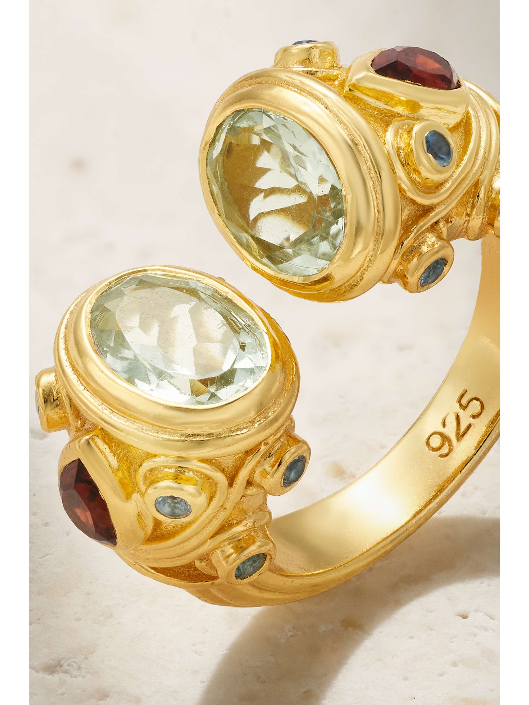 AMRAPALI LONDON Gold-plated sterling silver multi-stone ring