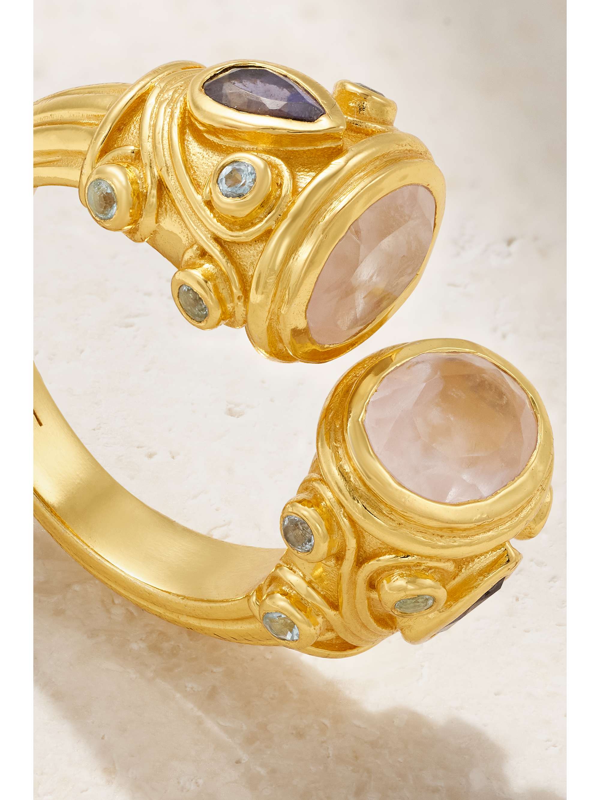 AMRAPALI LONDON Gold-plated sterling silver multi-stone ring