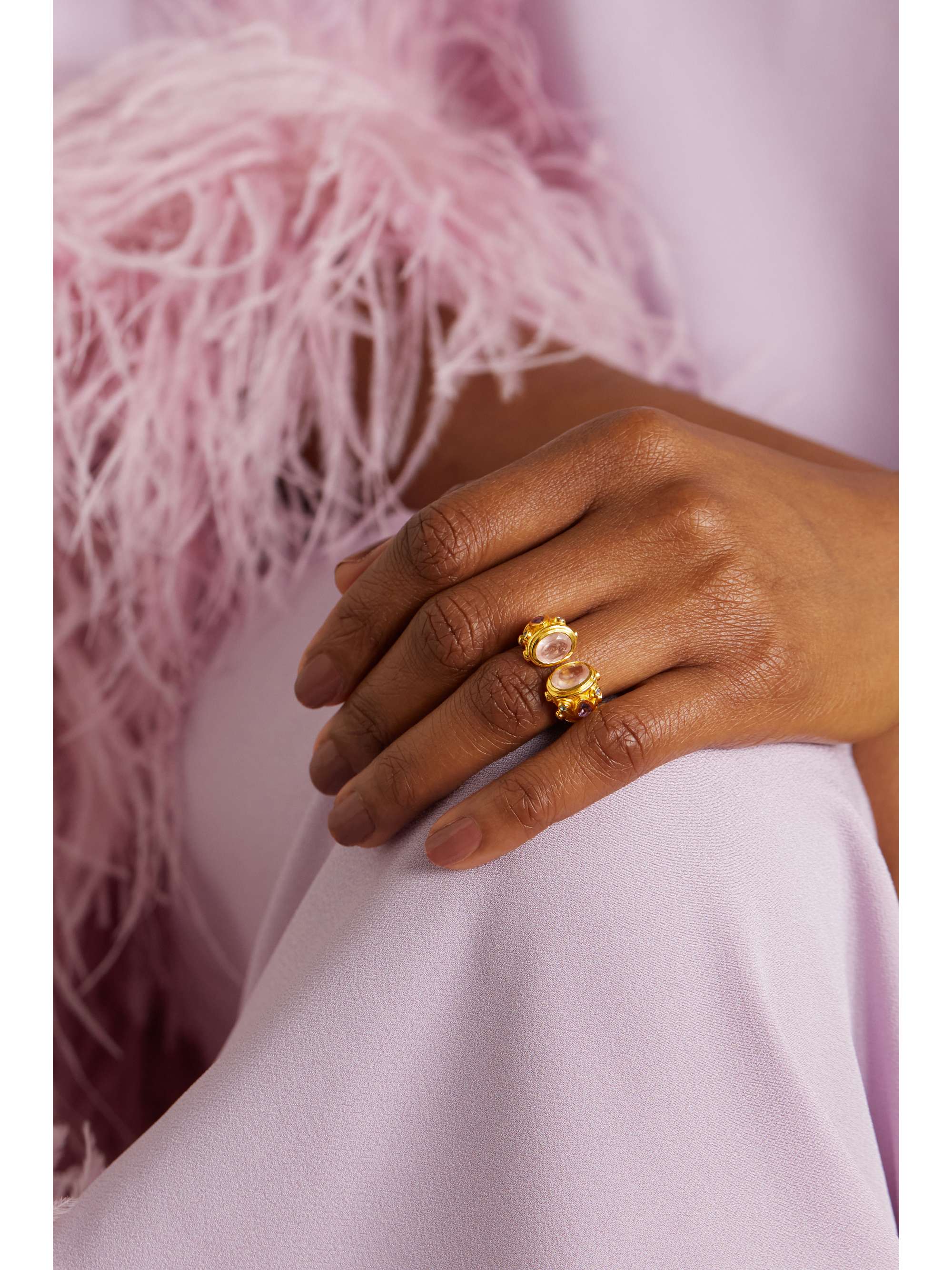 AMRAPALI LONDON Gold-plated sterling silver multi-stone ring