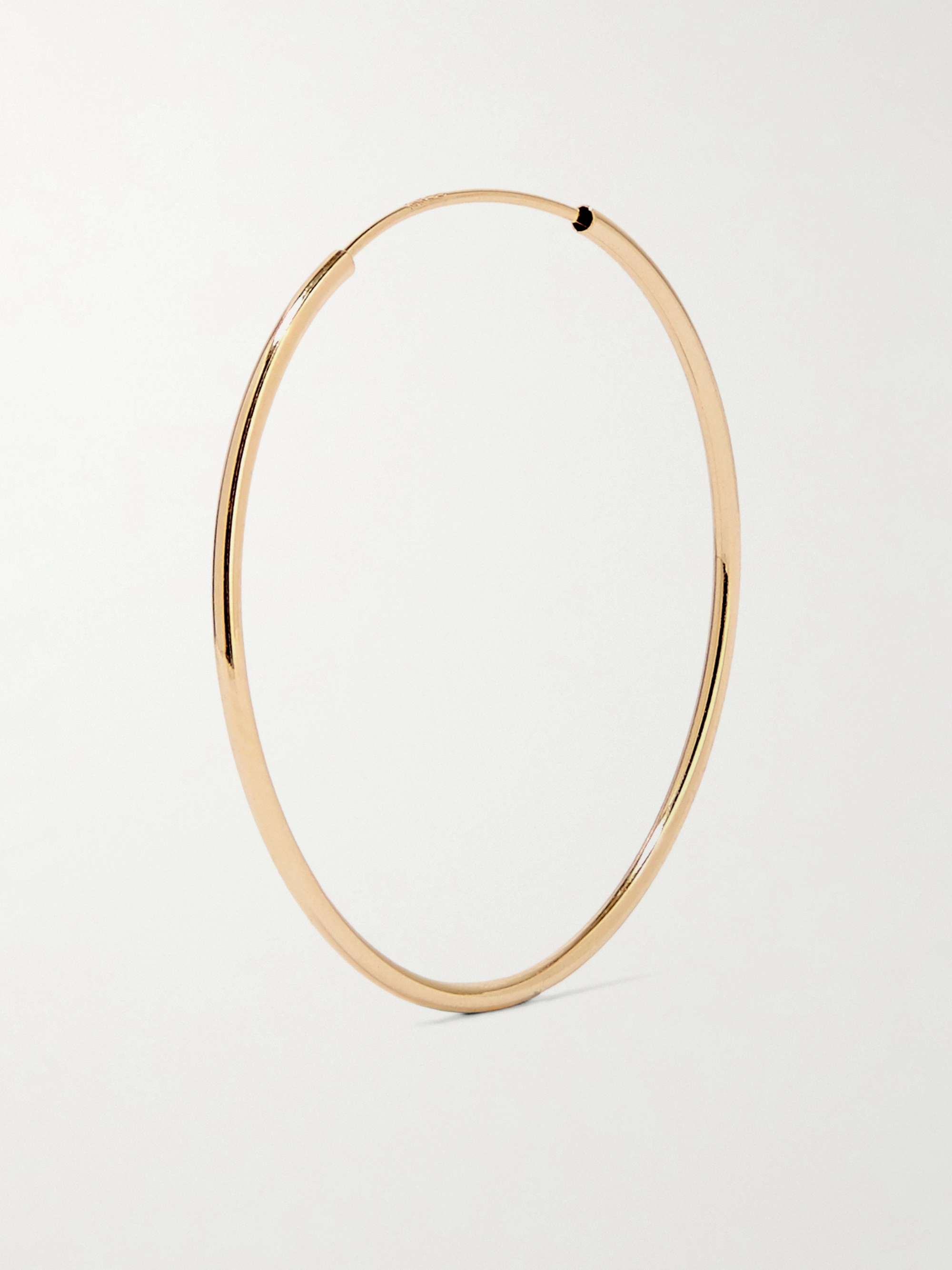 LOREN STEWART Infinity 14-karat gold hoop earrings