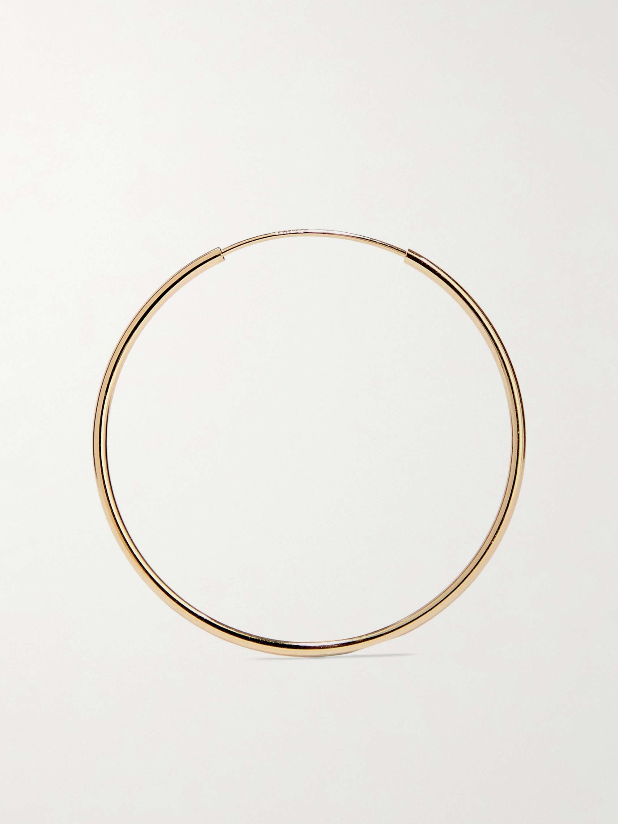 LOREN STEWART Infinity 14-karat gold hoop earrings