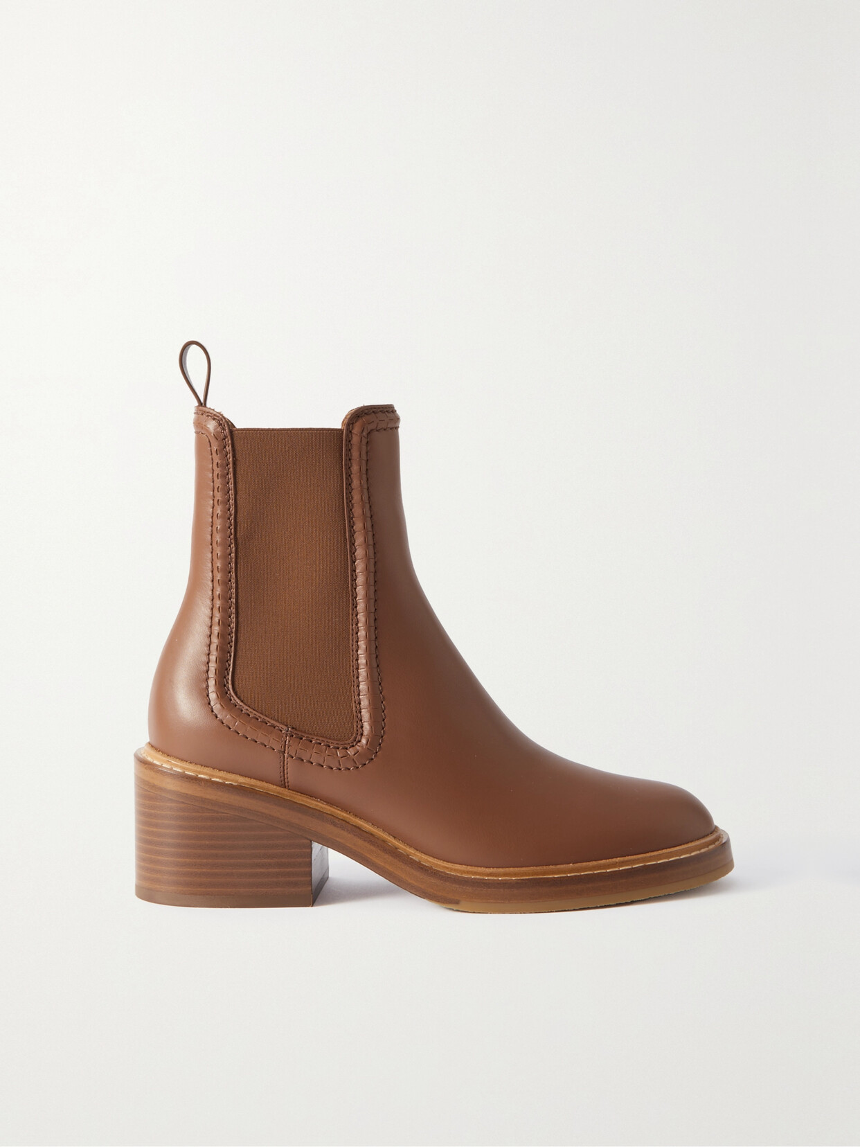 Chloé Mallo Leather Chelsea Boots - Brown