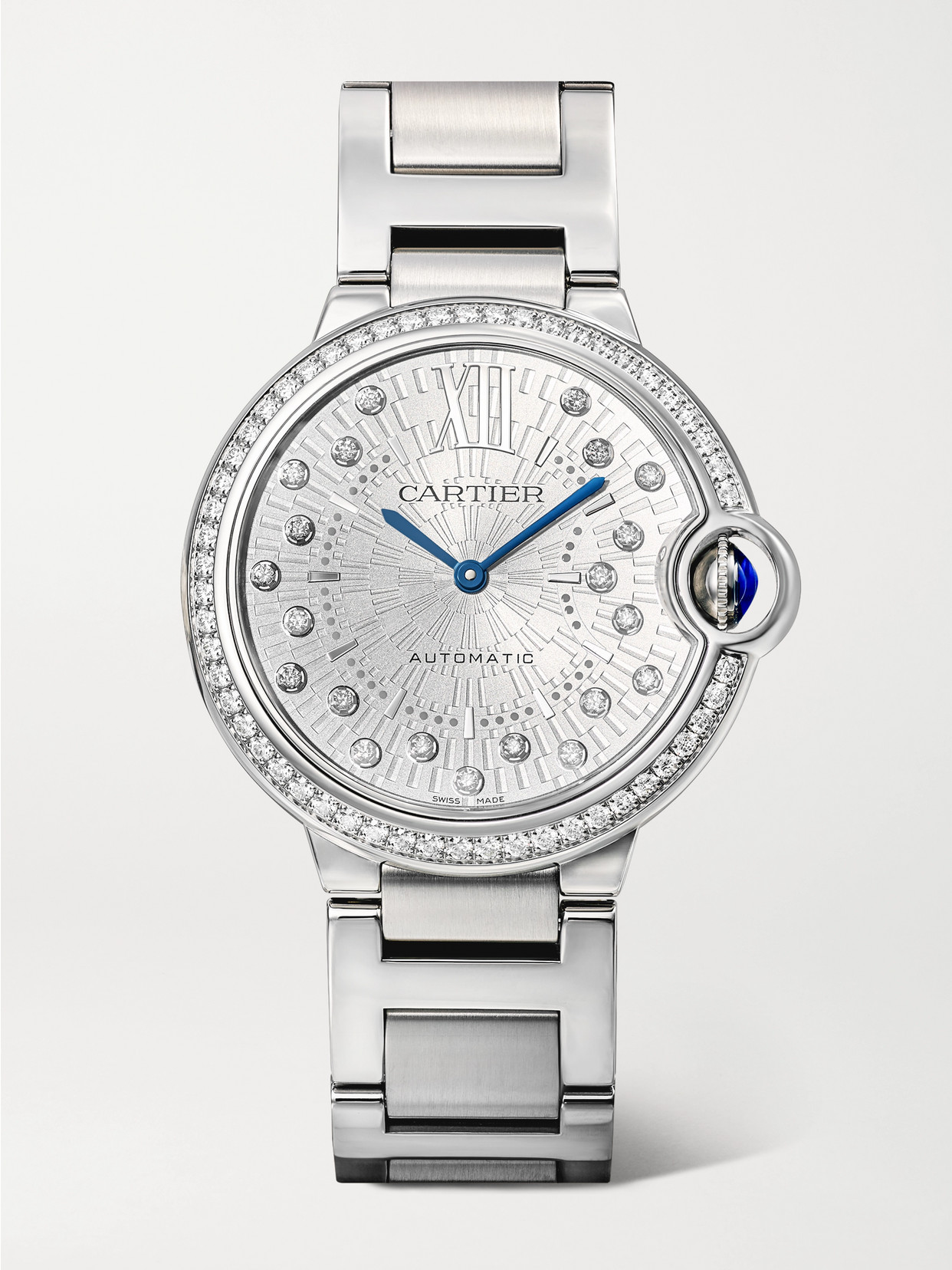 Cartier - Ballon Bleu De Cartier Automatic 36mm Stainless Steel And Diamond Watch - White