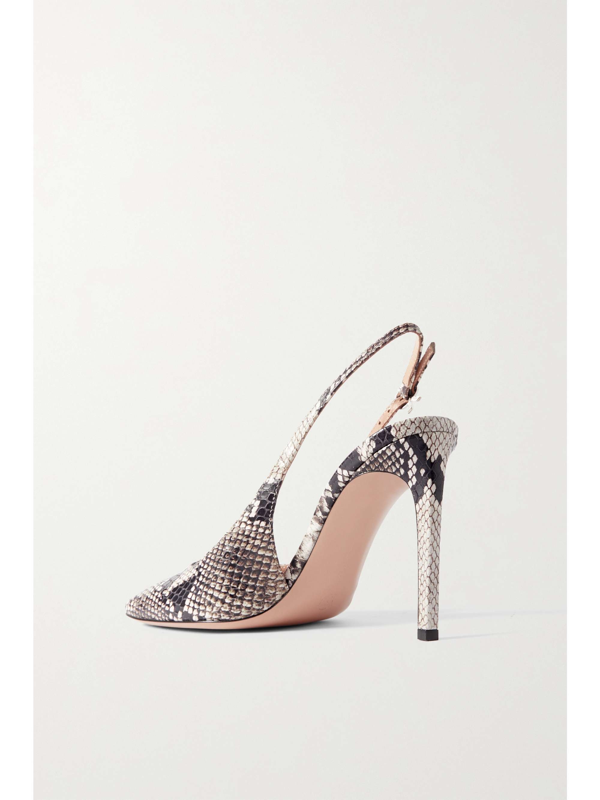 GIANVITO ROSSI Borneo 100 snake-effect leather slingback pumps | NET-A ...