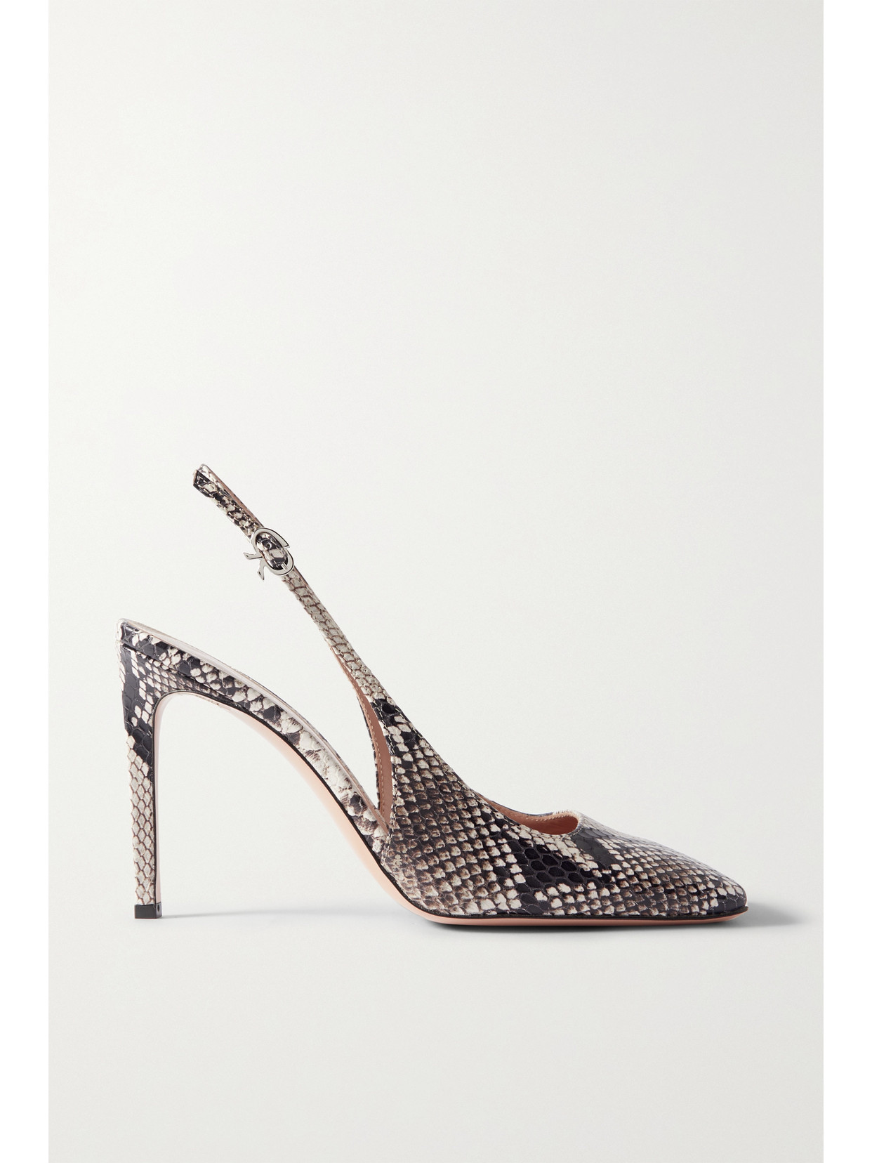 Shop Gianvito Rossi Borneo 100 Snake-effect Leather Slingback Pumps In Animal Print