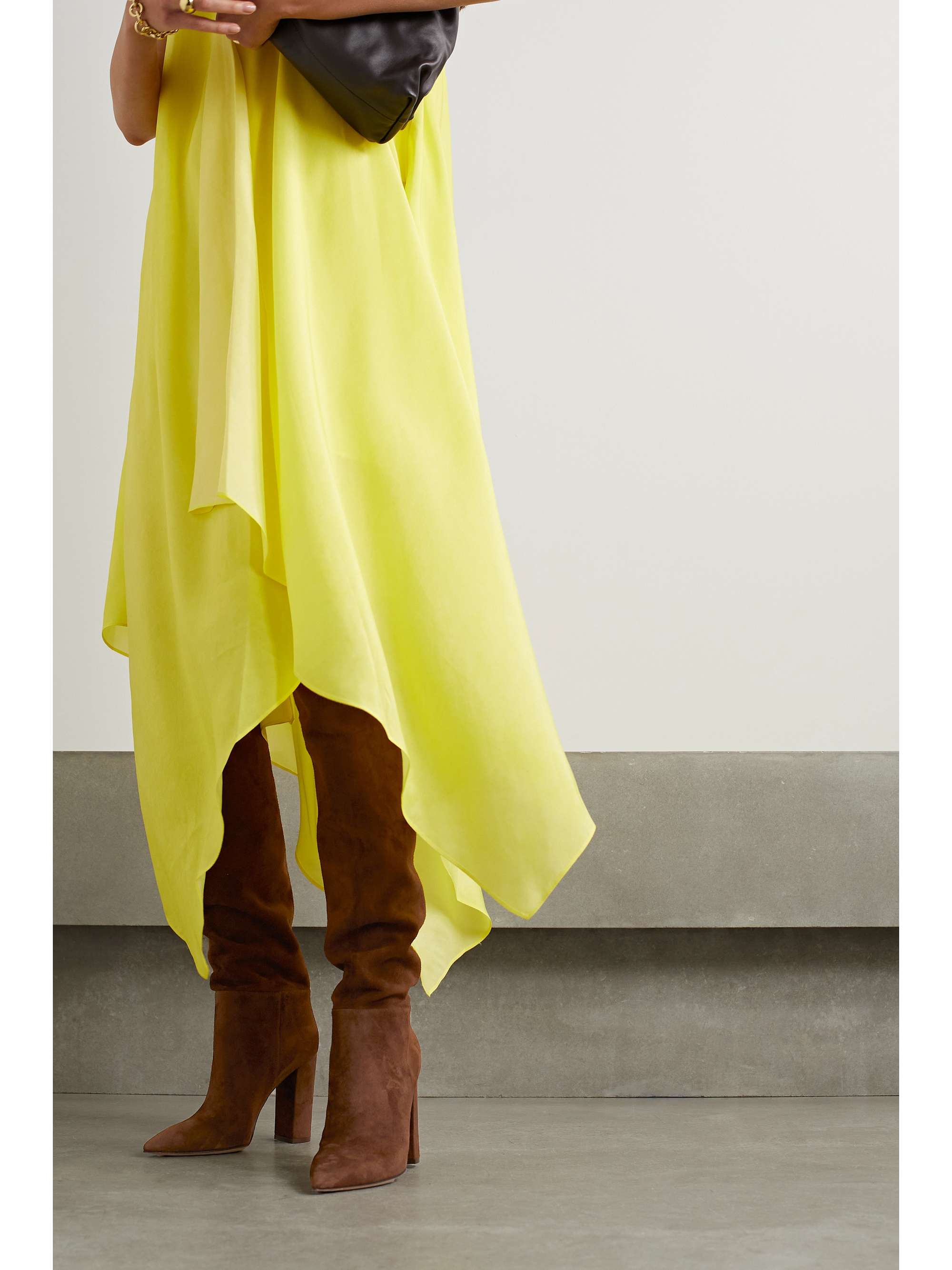 GIANVITO ROSSI 100 suede over-the-knee boots