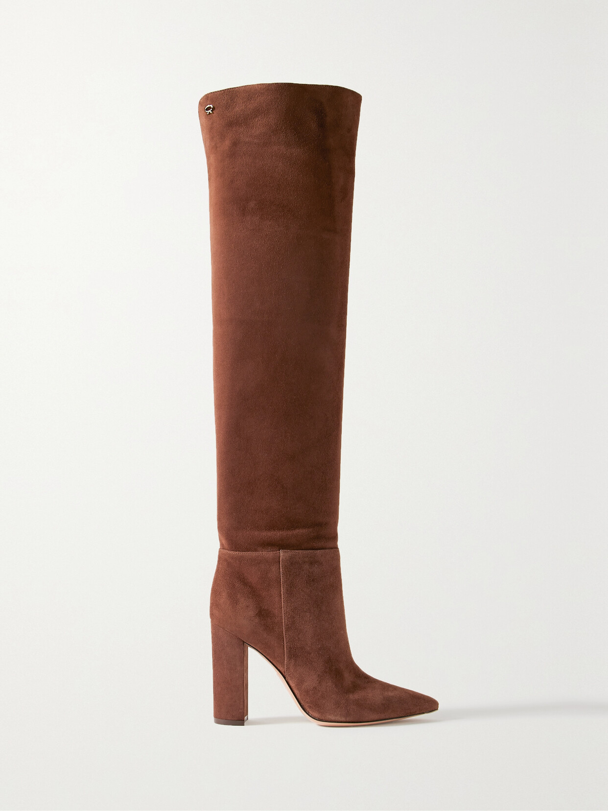 Gianvito Rossi - Piper 100 Suede Over-the-knee Boots - Brown