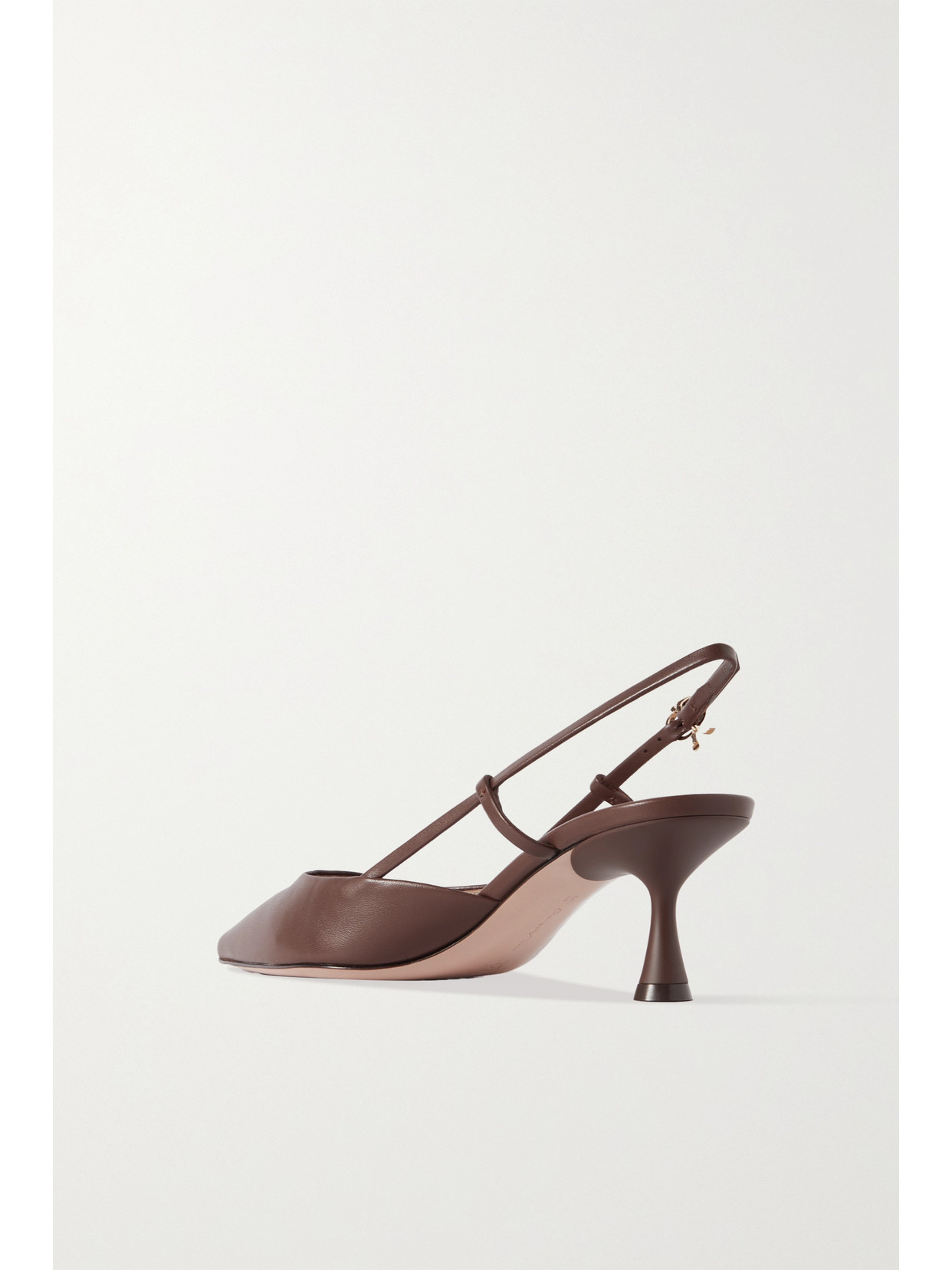 Gianvito Rossi Ascent 55 Leather Slingback Pumps In Brown
