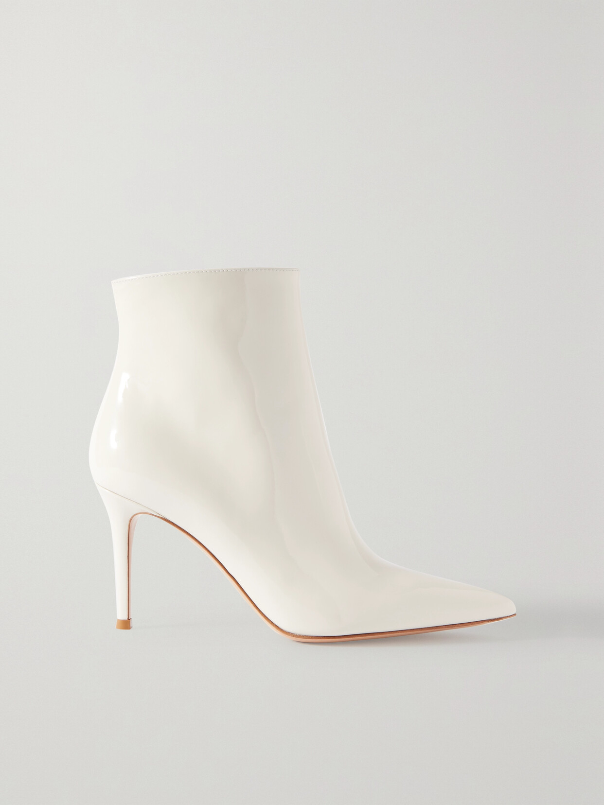 GIANVITO ROSSI VERNICE 85 PATENT-LEATHER ANKLE BOOTS