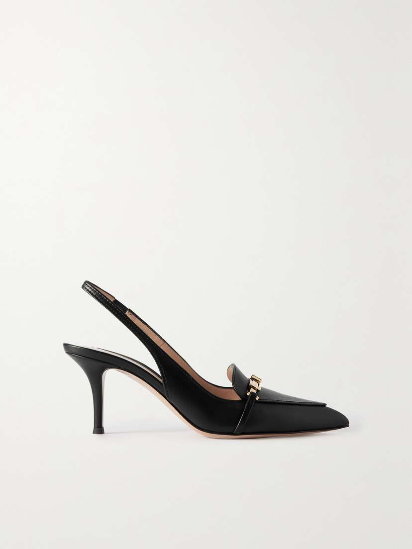 Gianvito Rossi Carrey 70 Leather Slingback Pumps