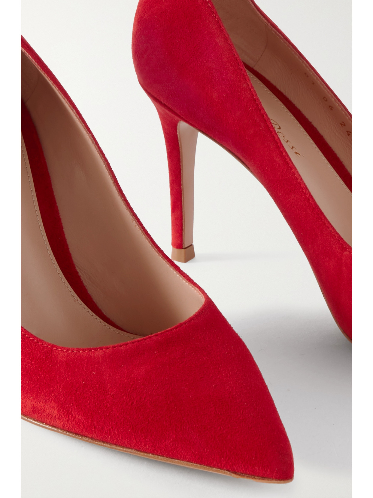 Shop Gianvito Rossi 85 Suede Pumps In Red