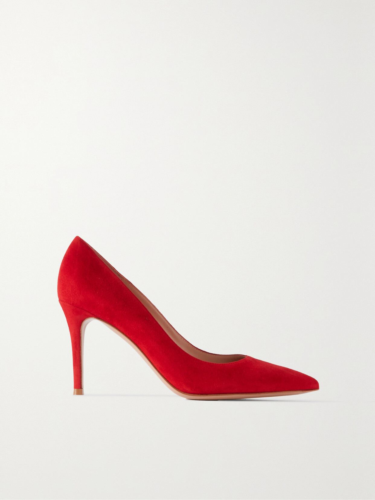 Gianvito Rossi 85 Suede Pumps In Red