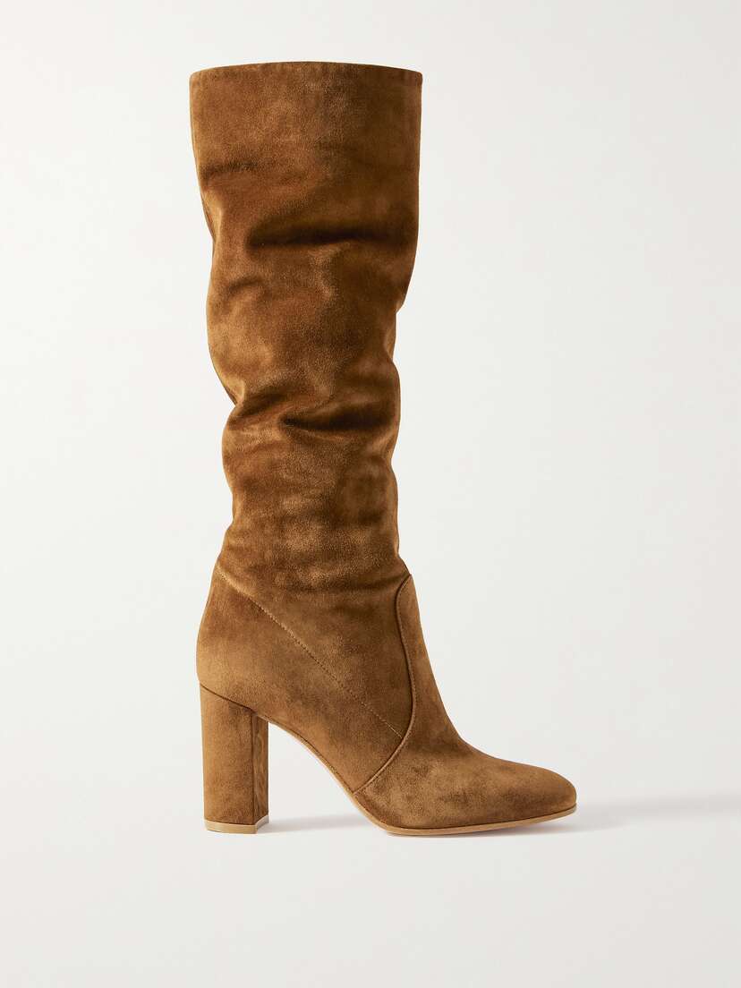 Gianvito Rossi Glen 85 Suede Knee Boots