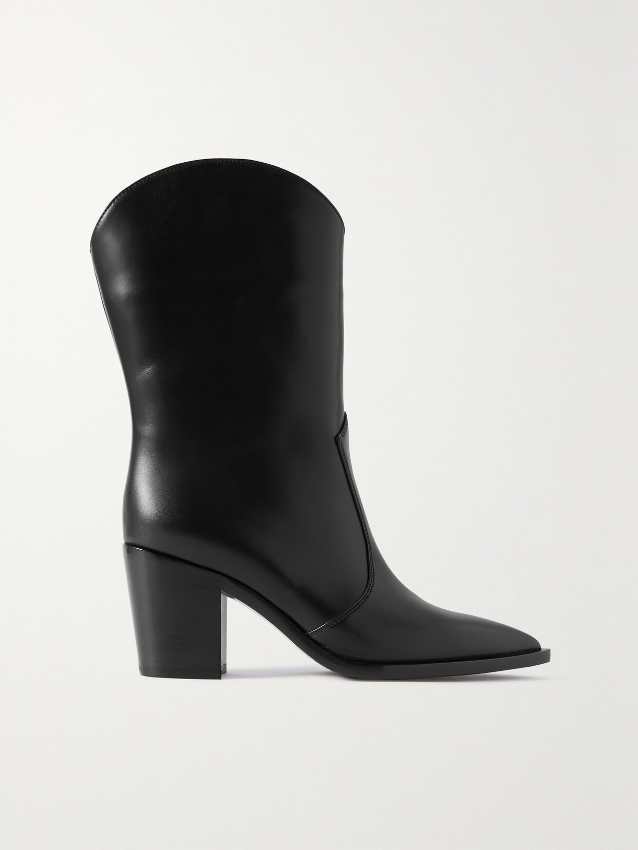 Gianvito Rossi Denver 70 Leather Ankle Boots In Black