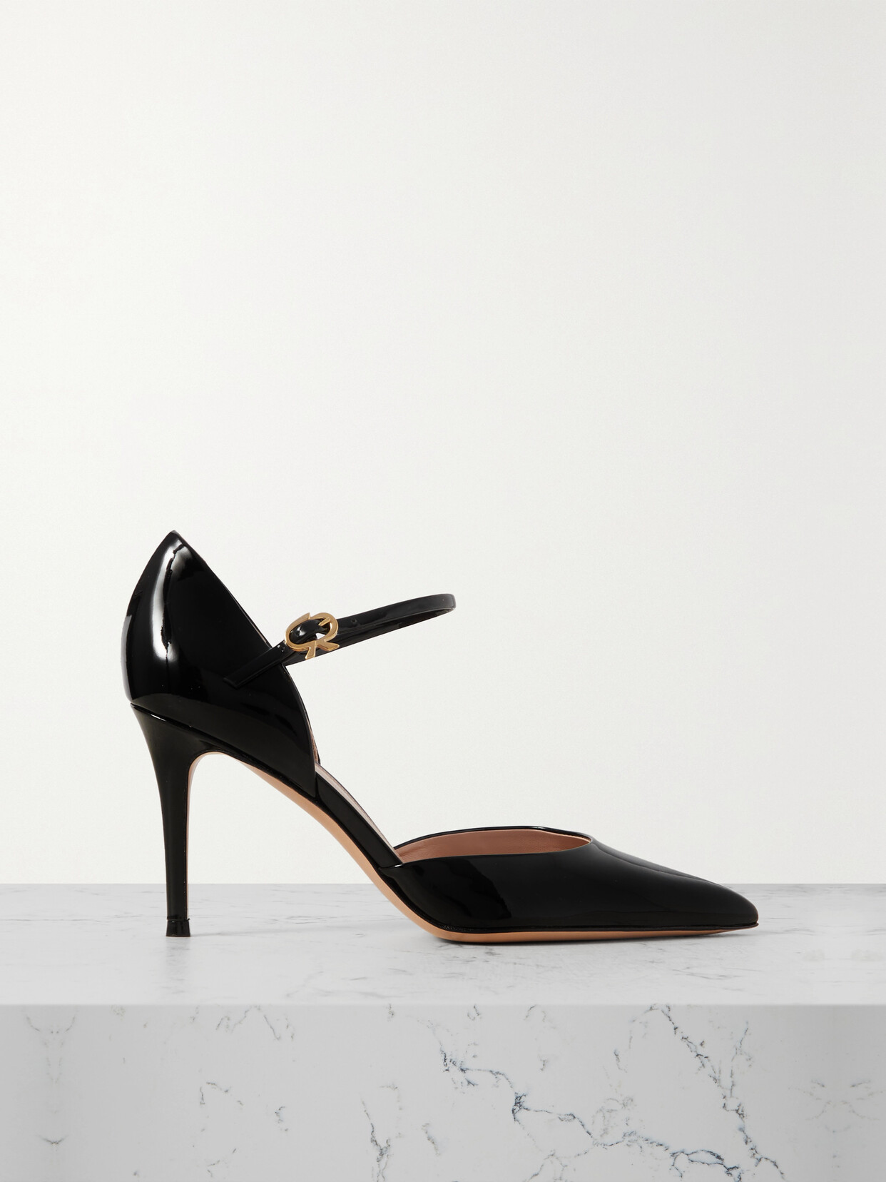 Gianvito Rossi Vernice 85 Patent-leather Pumps In Black