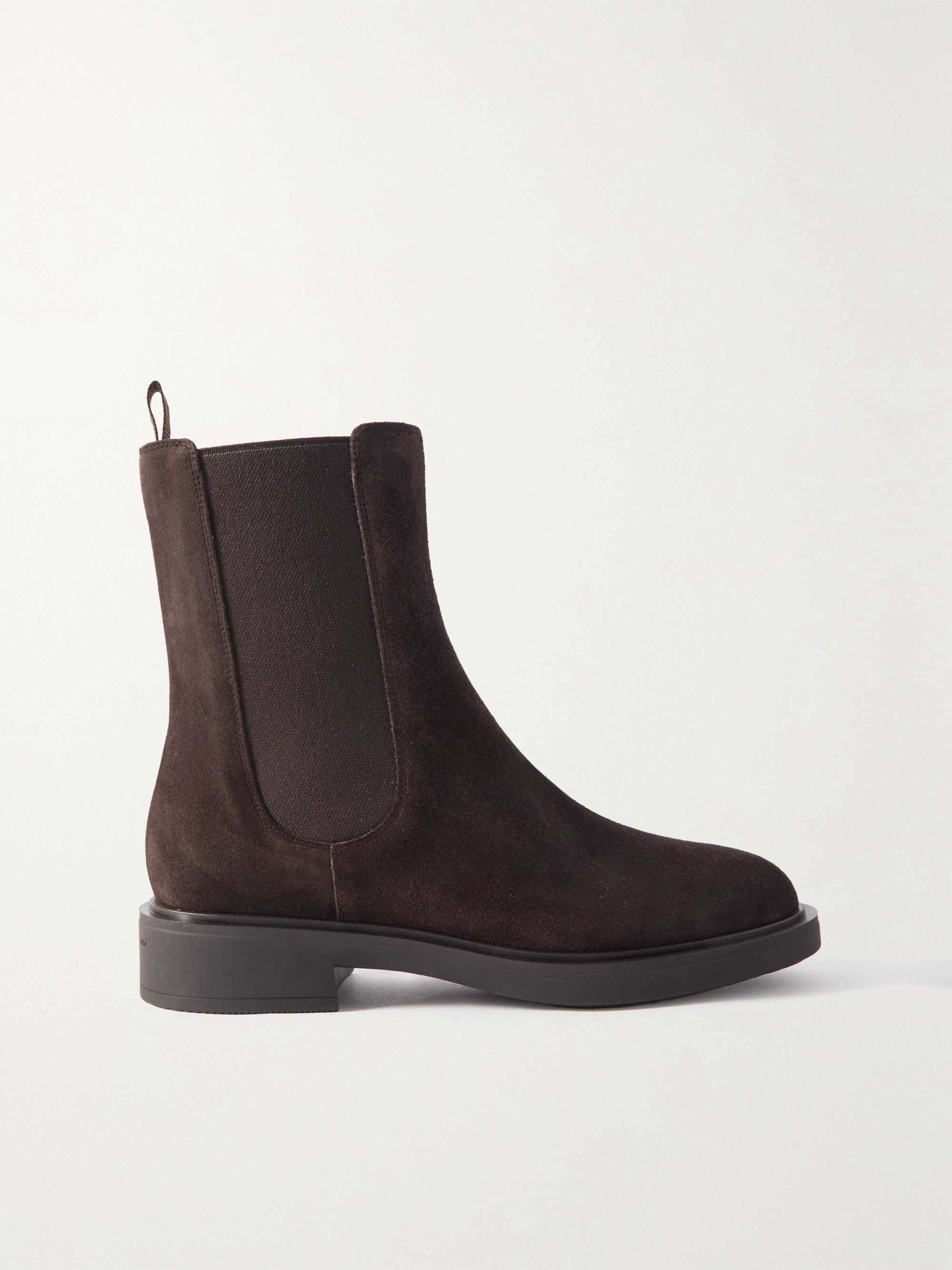 Gianvito Rossi ダークブラウン スエードブーツ Gianvito Rossi ダーク