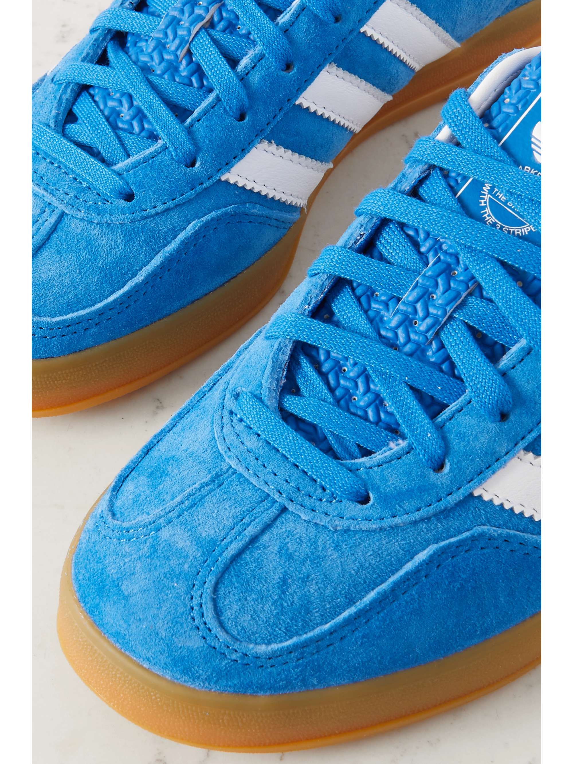 ADIDAS ORIGINALS Gazelle Indoor leather-trimmed suede sneakers