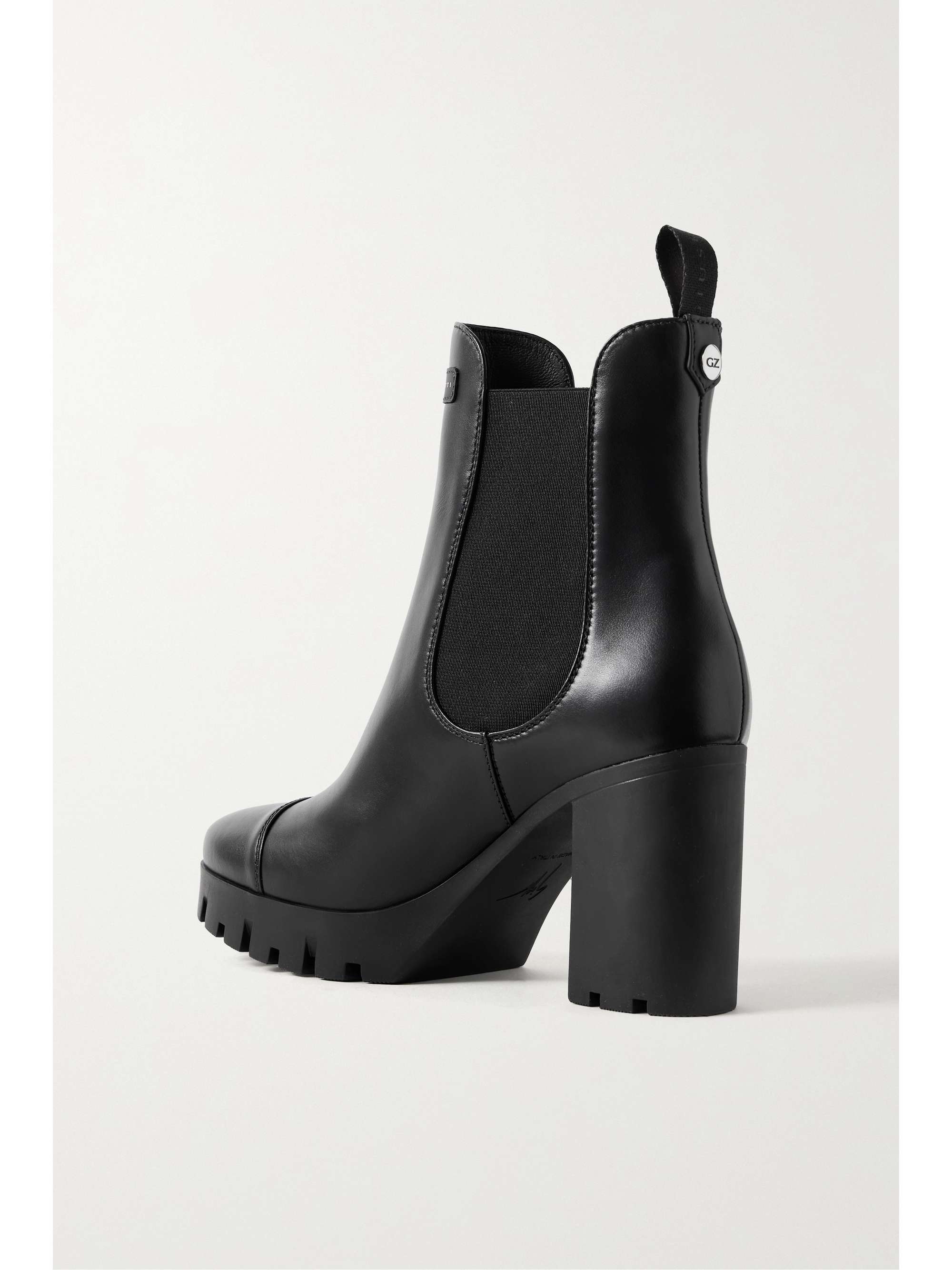 GIUSEPPE ZANOTTI Leather platform Chelsea boots