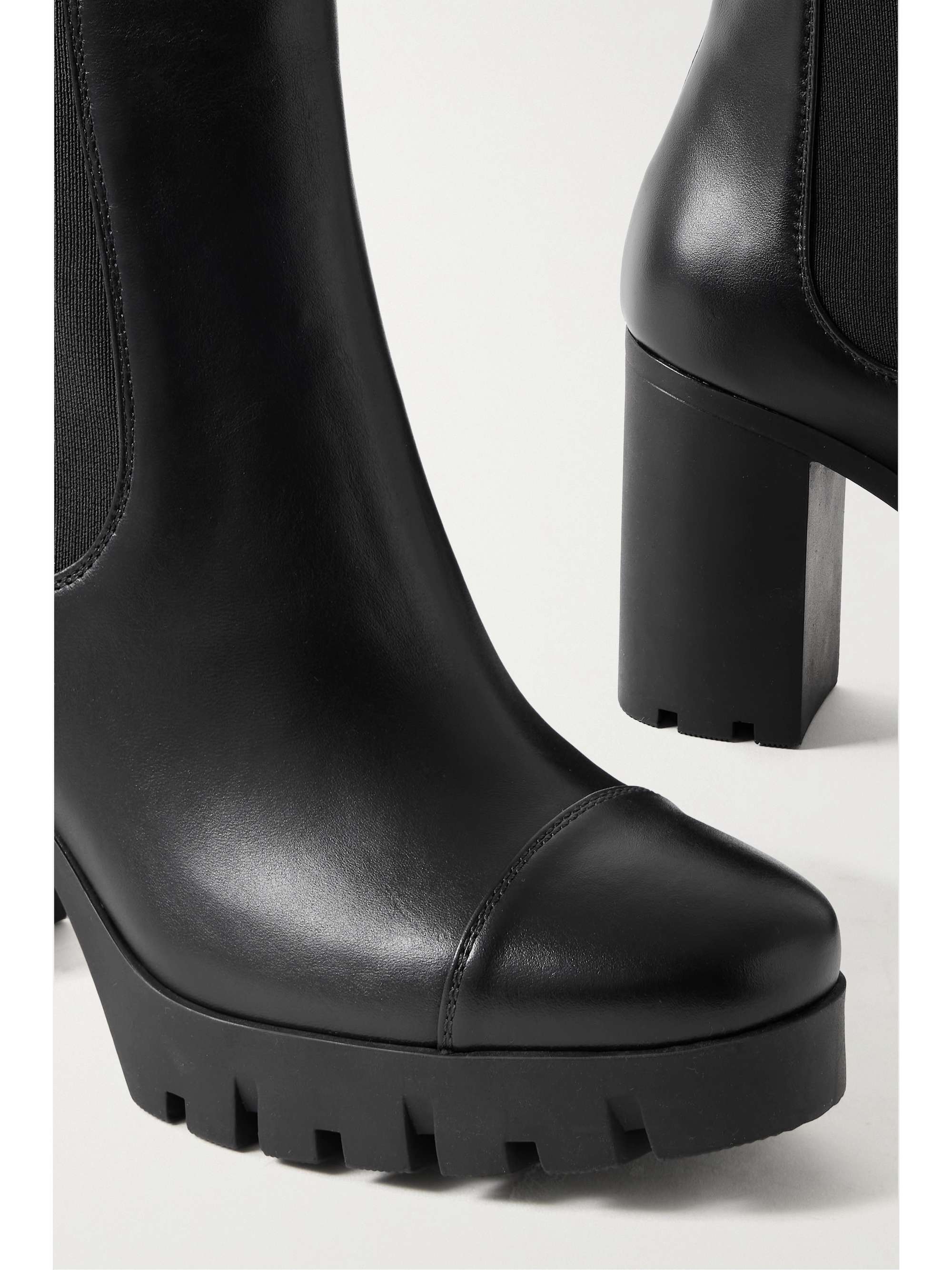 Leather platform Chelsea boots