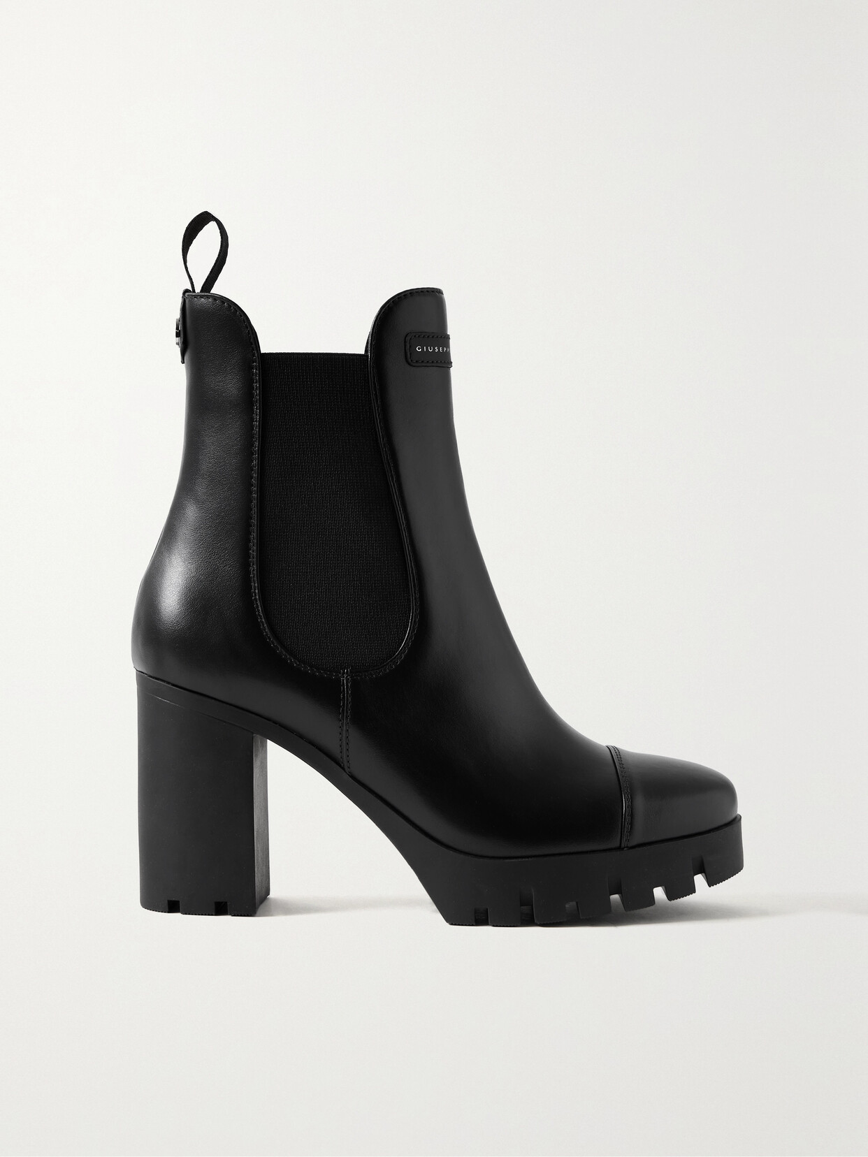 Giuseppe Zanotti Leather Platform Chelsea Boots In Black