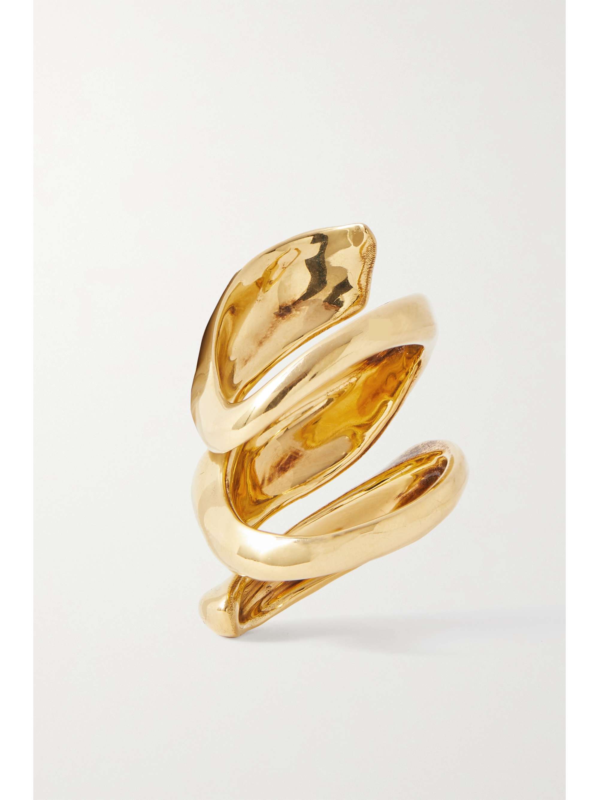 ALEXANDER MCQUEEN Goldtone ring NETAPORTER