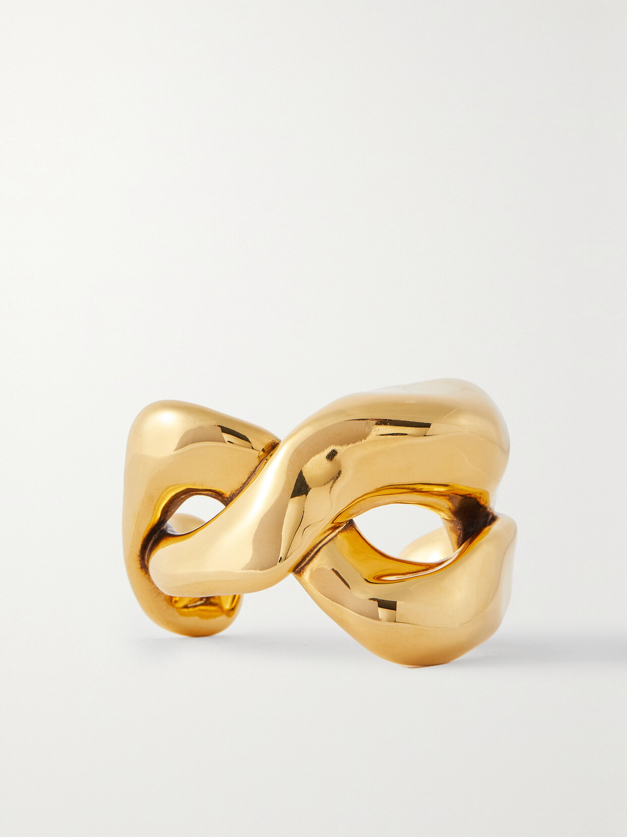 ALEXANDER MCQUEEN TWISTED GOLD-TONE CUFF