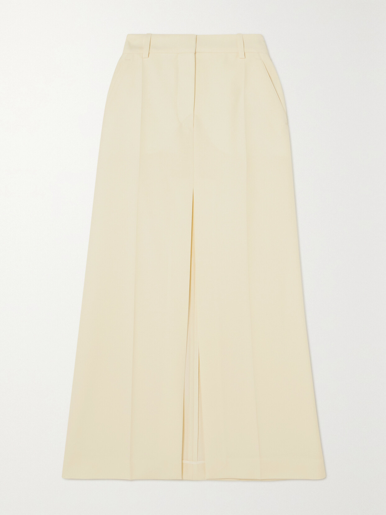 Stella McCartney + Net Sustain Pleated Wool Maxi Skirt - Cream