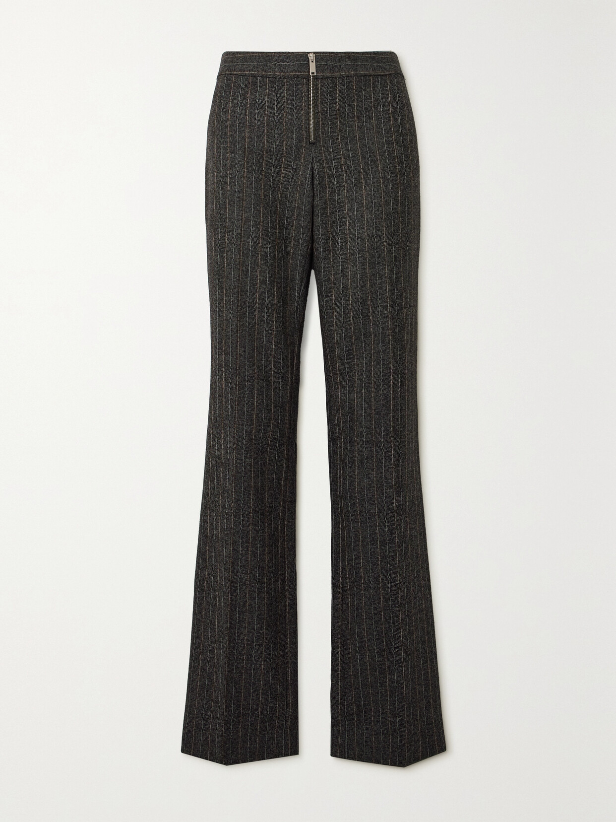 Stella McCartney + Net Sustain Pinstriped Wool Bootcut Pants - Gray