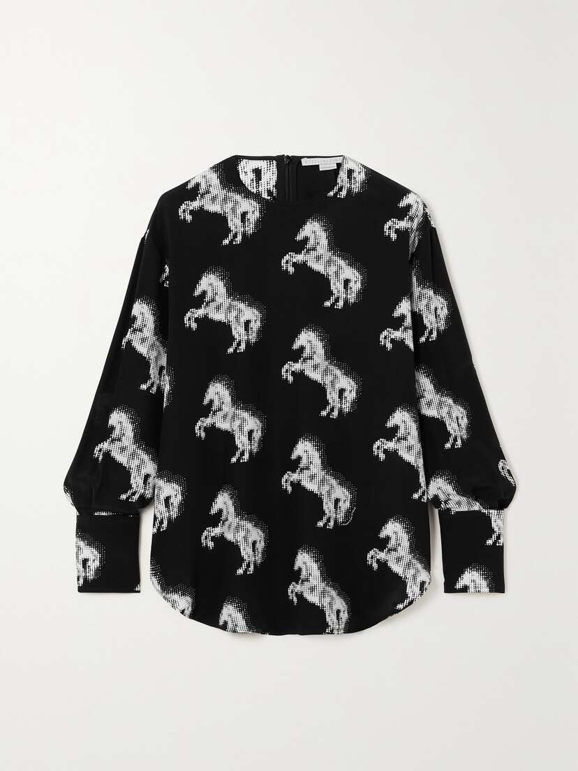 Stella McCartney + Net Sustain Printed Organic Silk Blouse