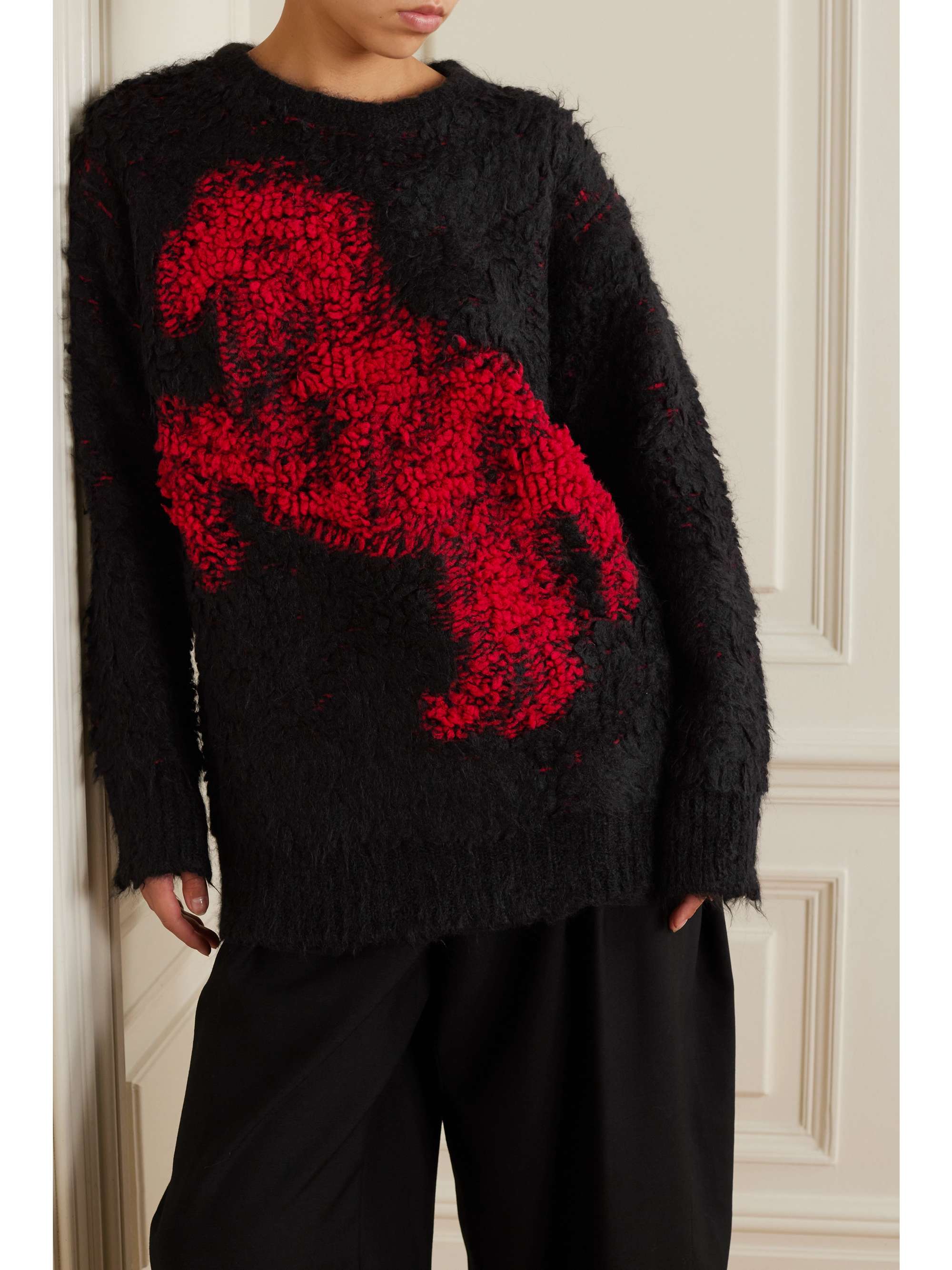 STELLA MCCARTNEY + NET SUSTAIN oversized jacquard-knit