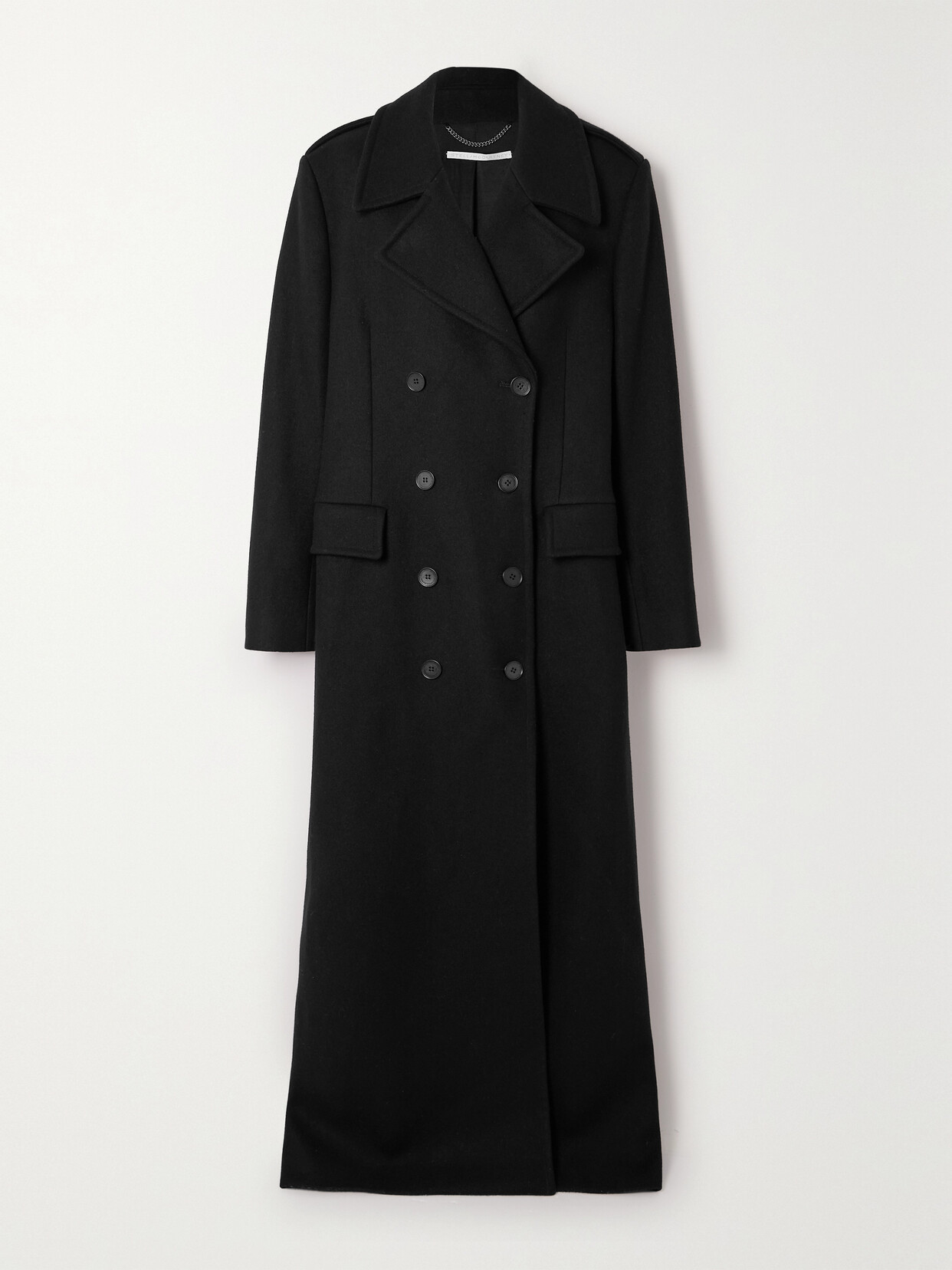 Stella Mccartney + Net Sustain Oversized Wool Coat In Black