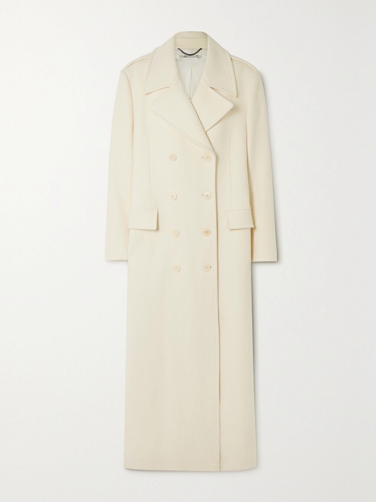 Stella McCartney - + Net Sustain Oversized Double-breasted Wool Coat - Cream