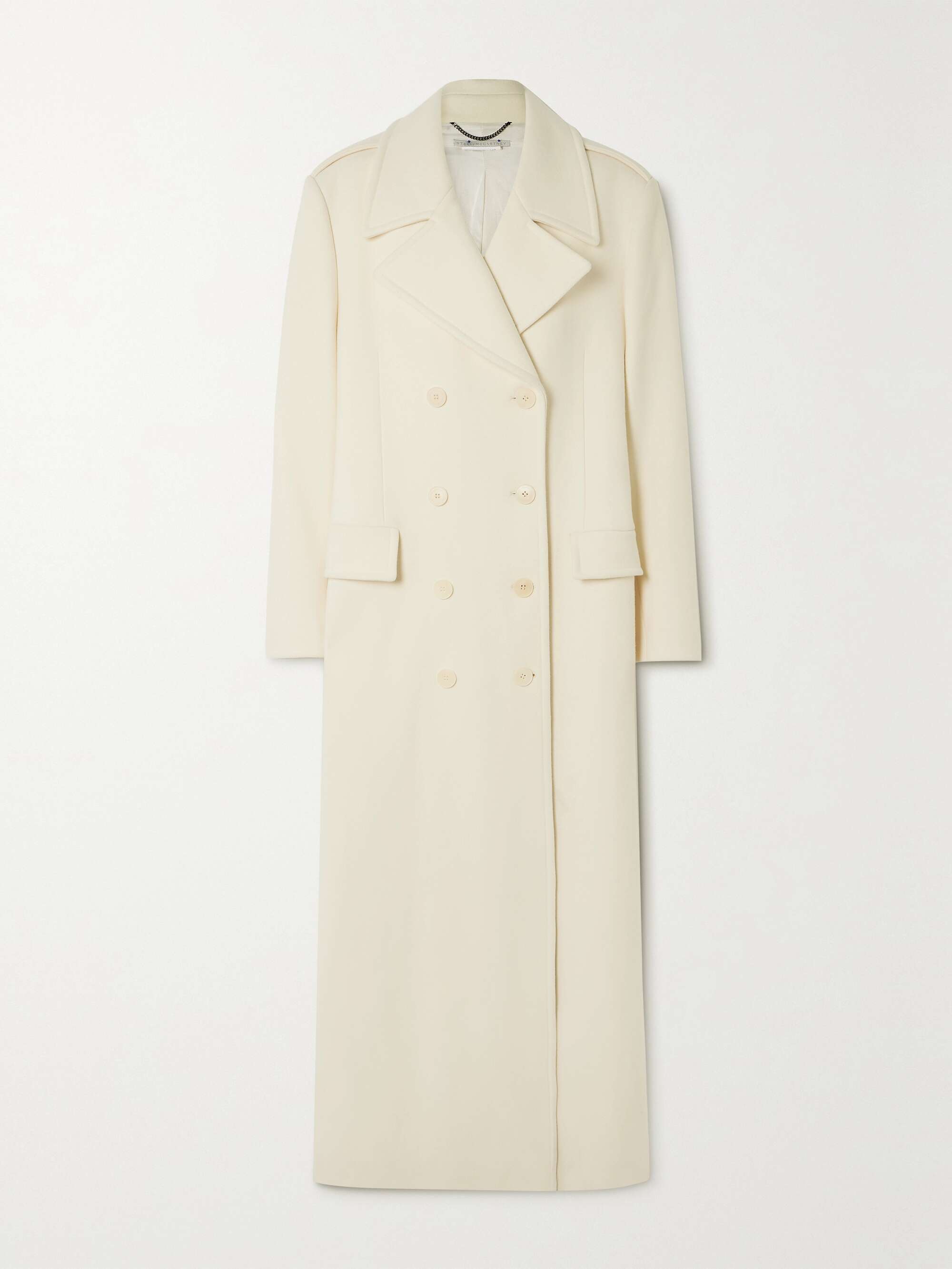 STELLA MCCARTNEY + NET SUSTAIN oversized double-breasted wool coat ...