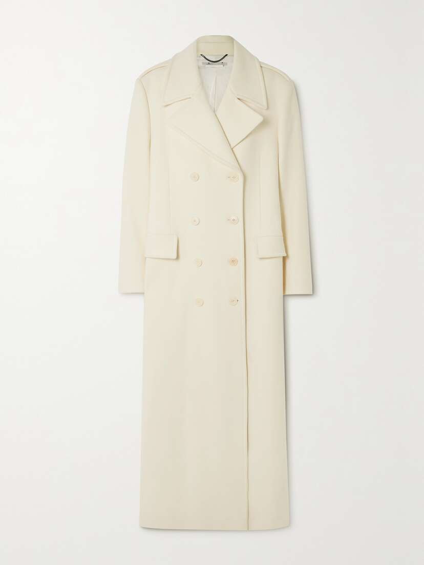 Stella McCartney + Net Sustain Oversized Double-breasted Wool Coat