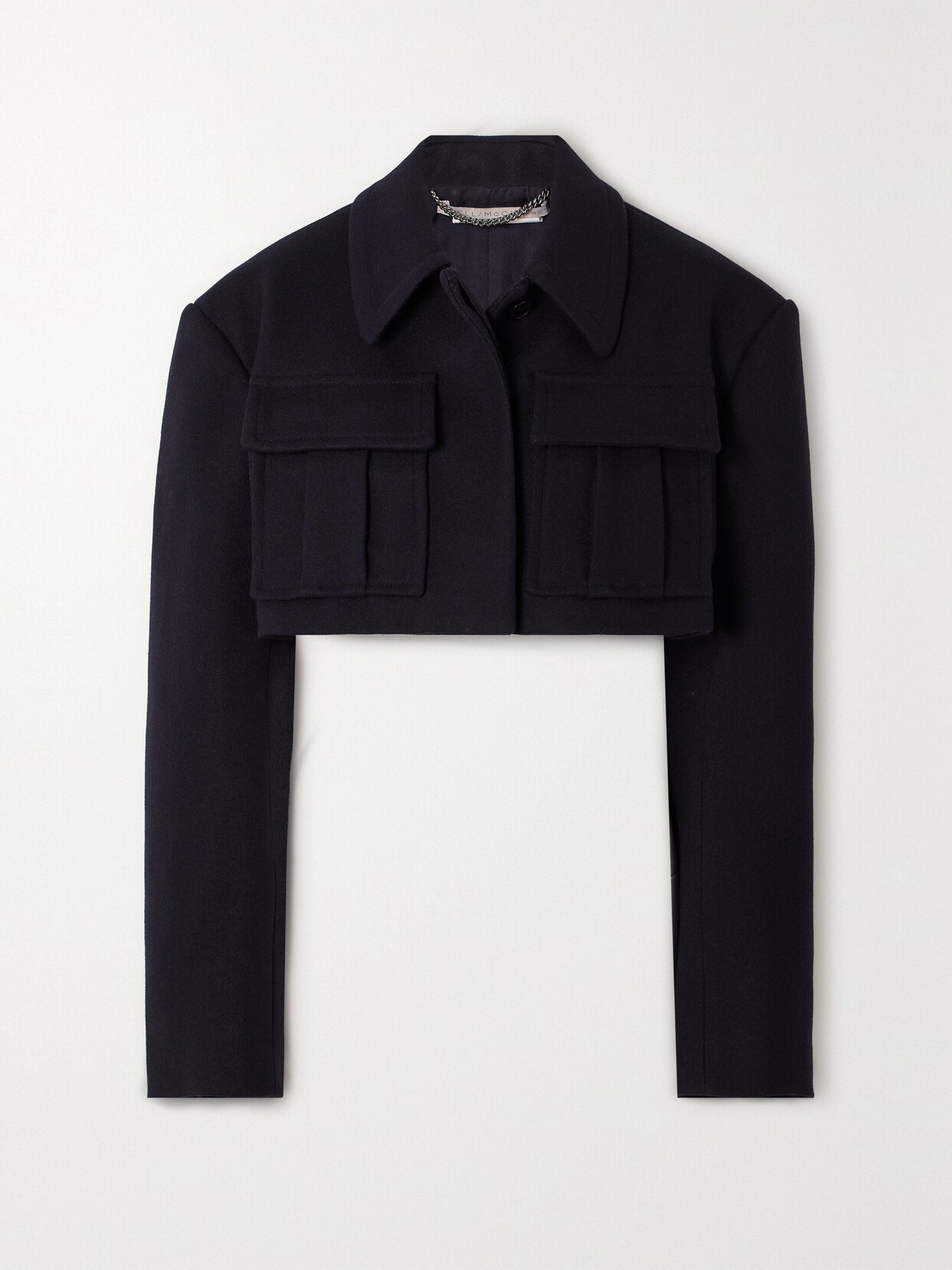 Stella McCartney - + Net Sustain Cropped Wool Jacket - Blue