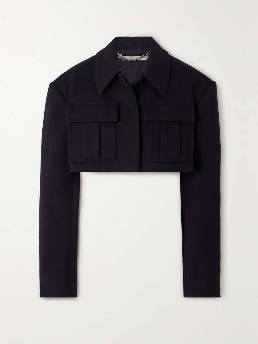 Stella McCartney + Net Sustain Cropped Wool Jacket
