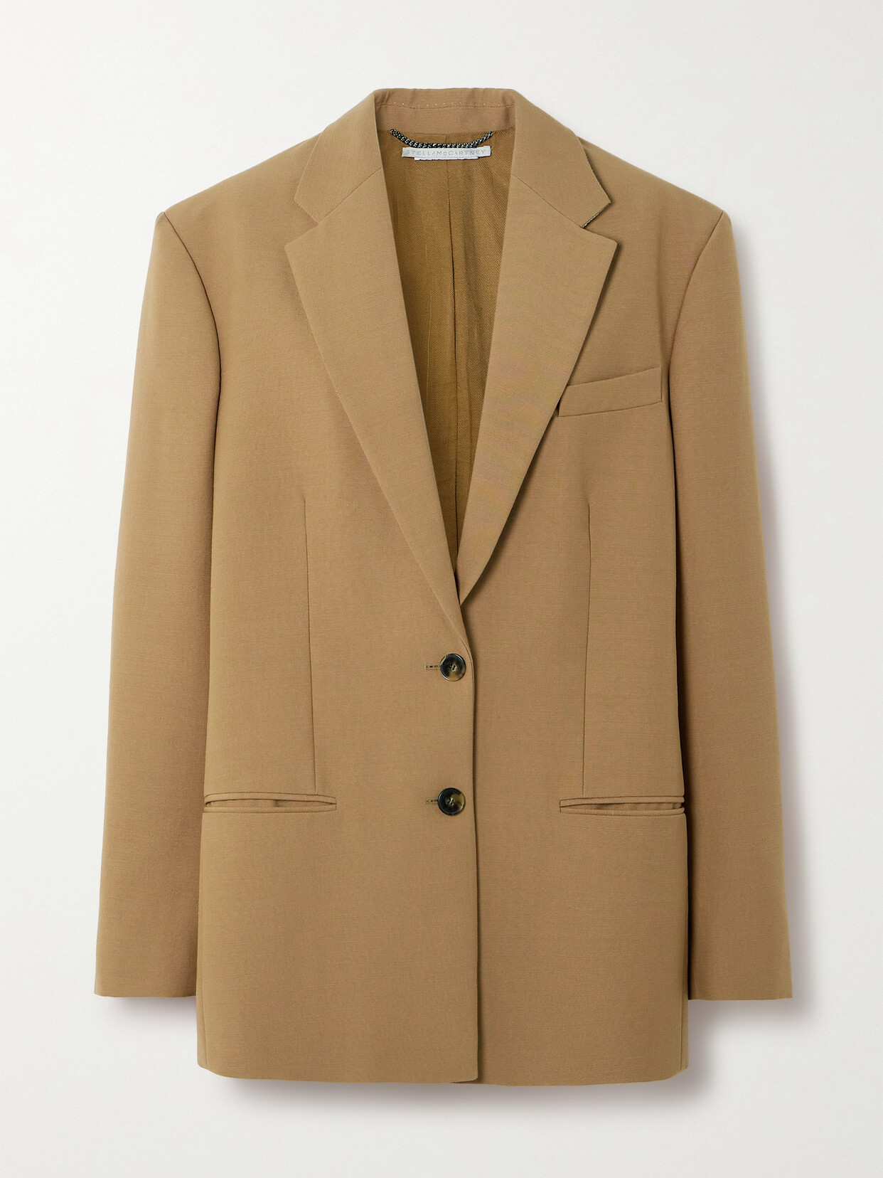 Stella McCartney - + Net Sustain Oversized Wool Blazer - Brown