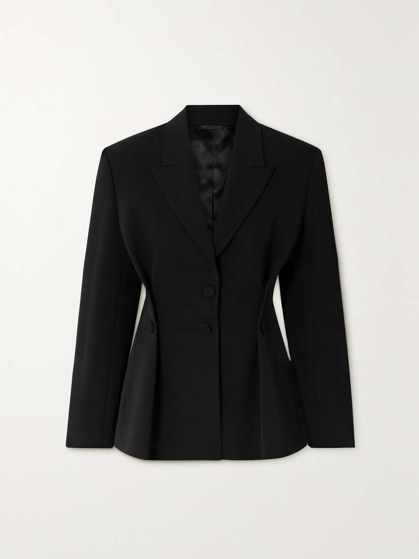 Givenchy Pleated Wool-twill Blazer