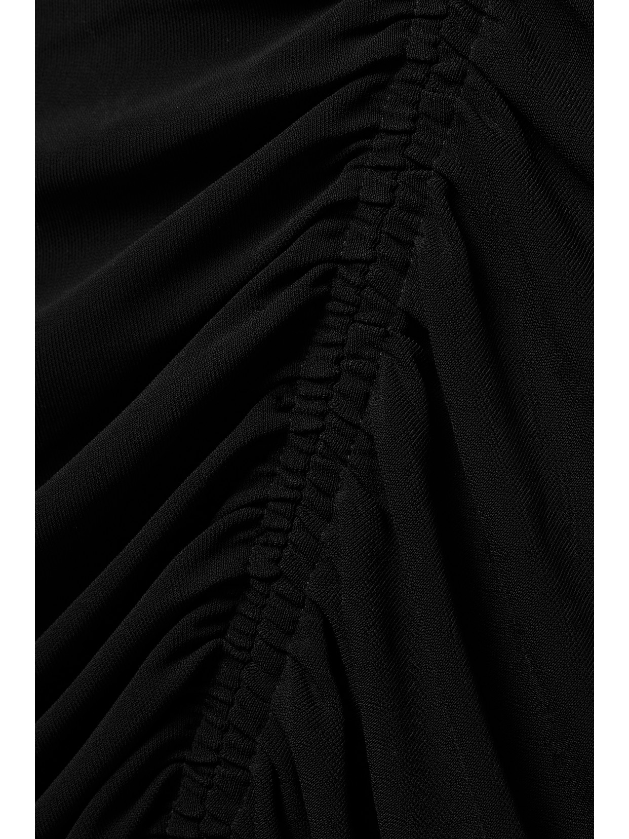 Givenchy Open-back Ruched Crepe Gown In Black