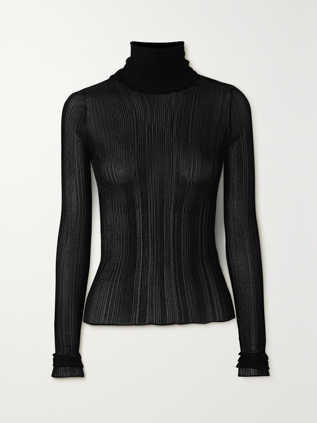 Givenchy Ribbed-knit Turtleneck Sweater In Black