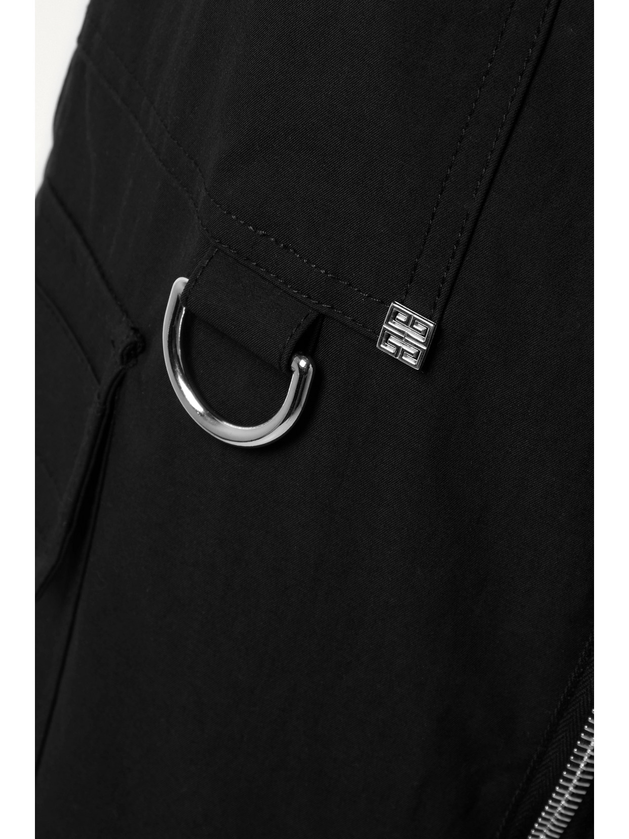 Givenchy Convertible Embellished Twill Cargo Pants In Black