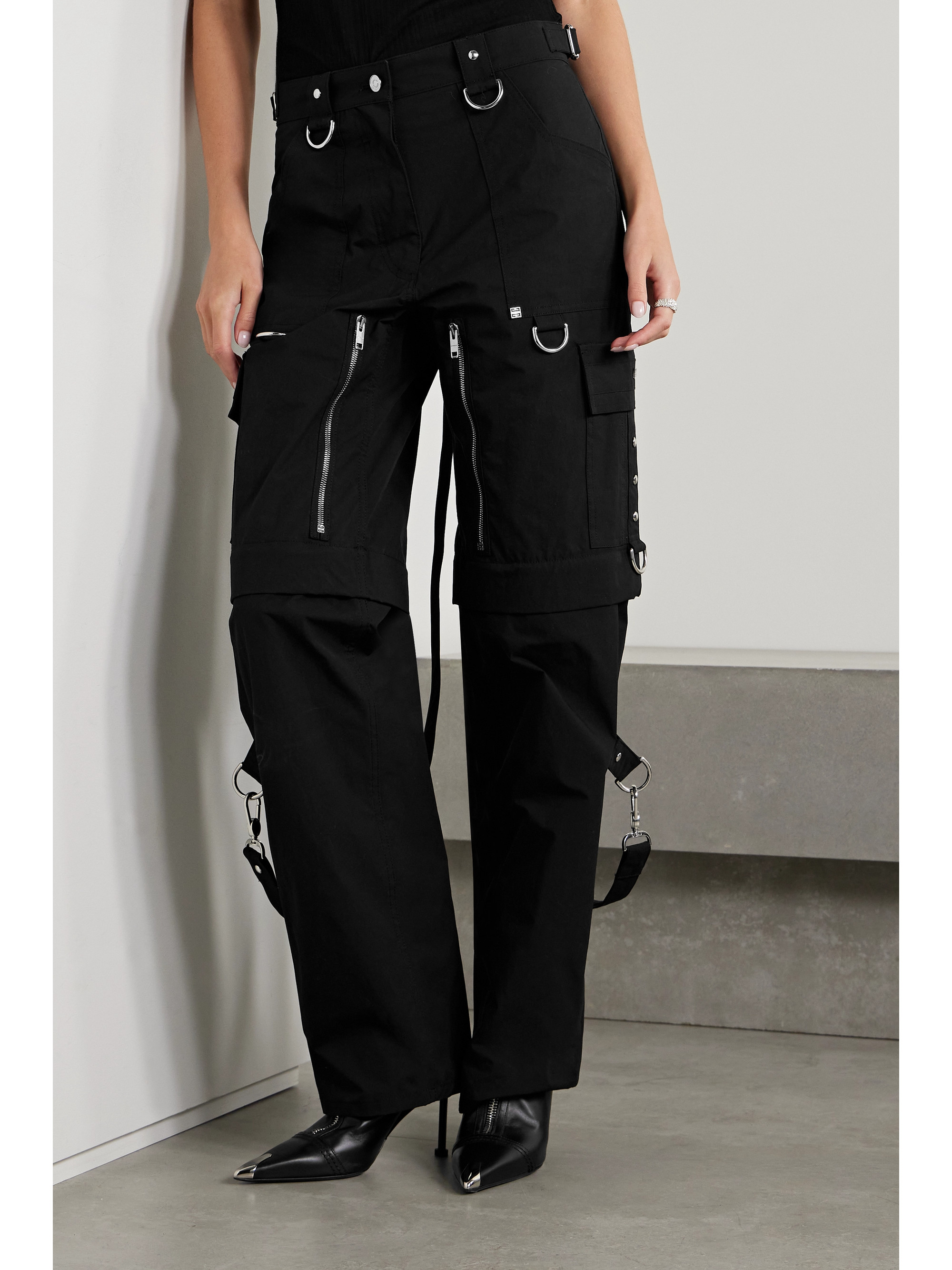 Givenchy - Convertible embellished twill cargo pants | Plush