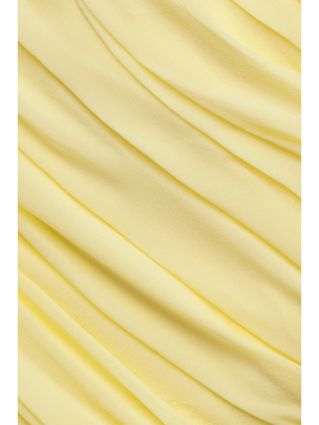 Shop Givenchy Paneled Ruched Crepe Gown In Yellow