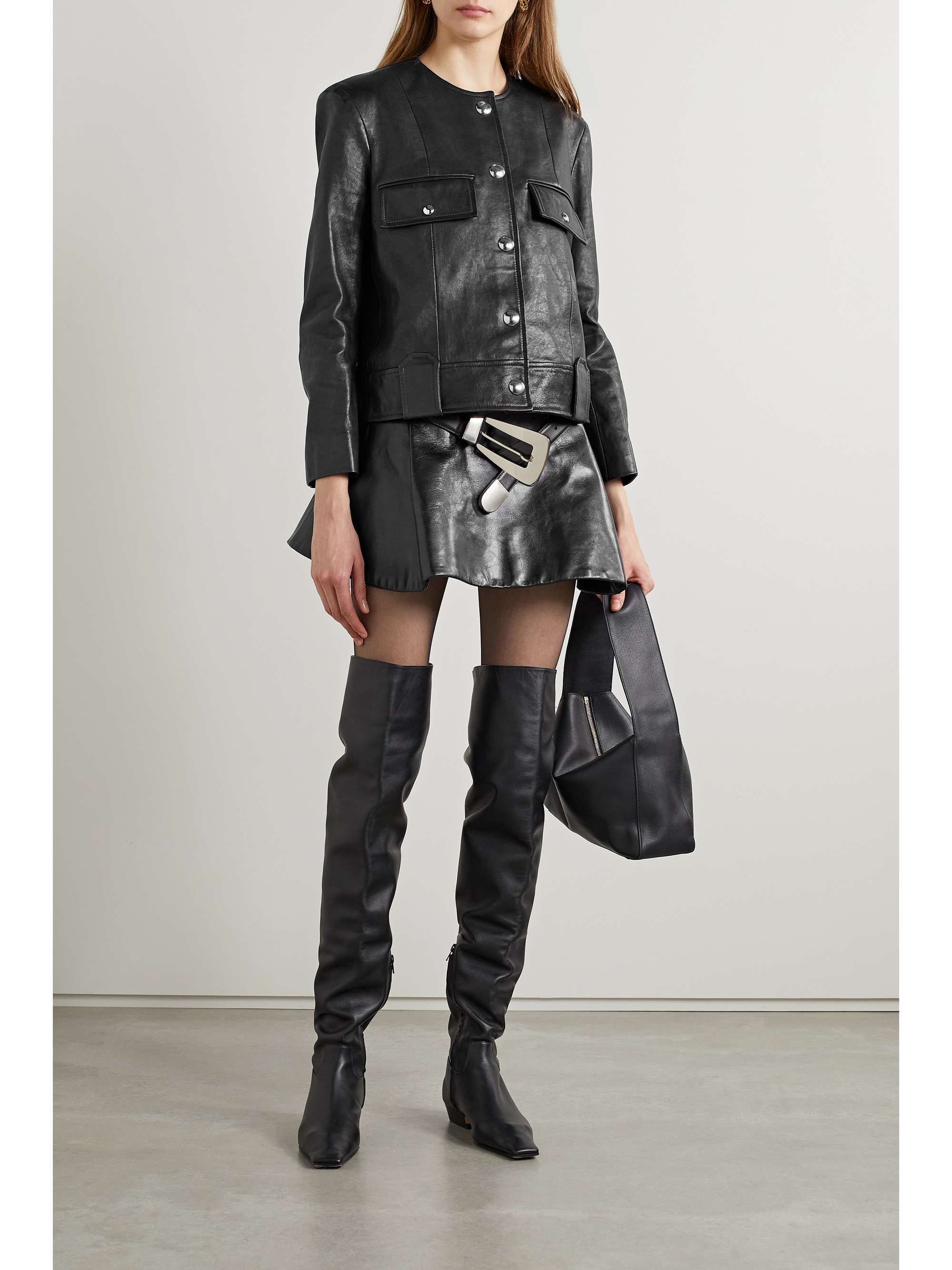 KHAITE Laybin leather jacket | NET-A-PORTER