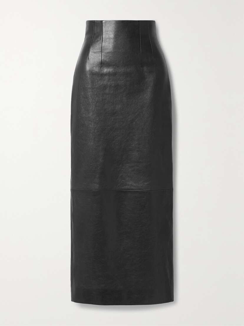 Khaite Loxley Leather Maxi Skirt