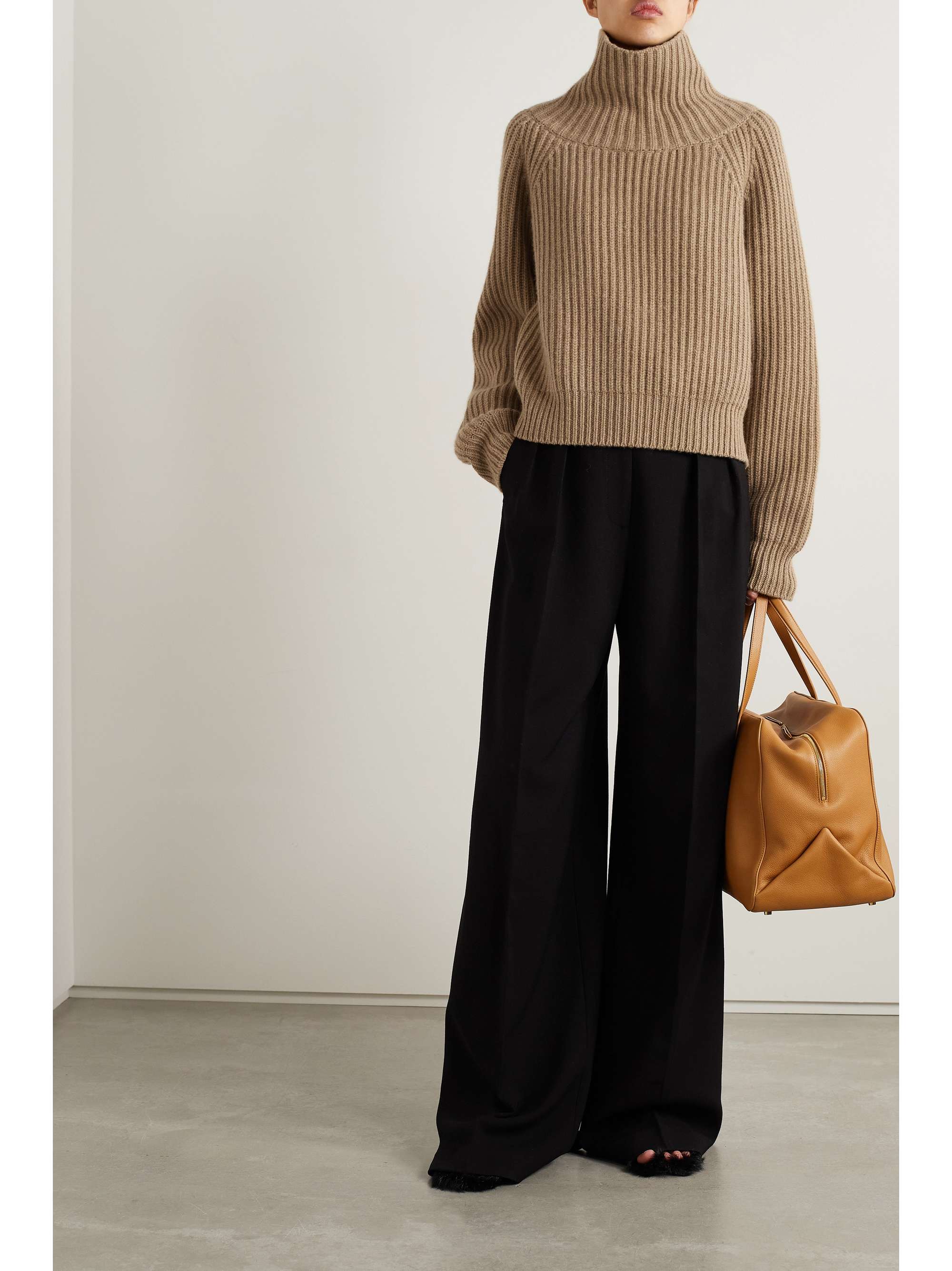 KHAITE Lanzino ribbed cashmere turtleneck sweater | NET-A-PORTER