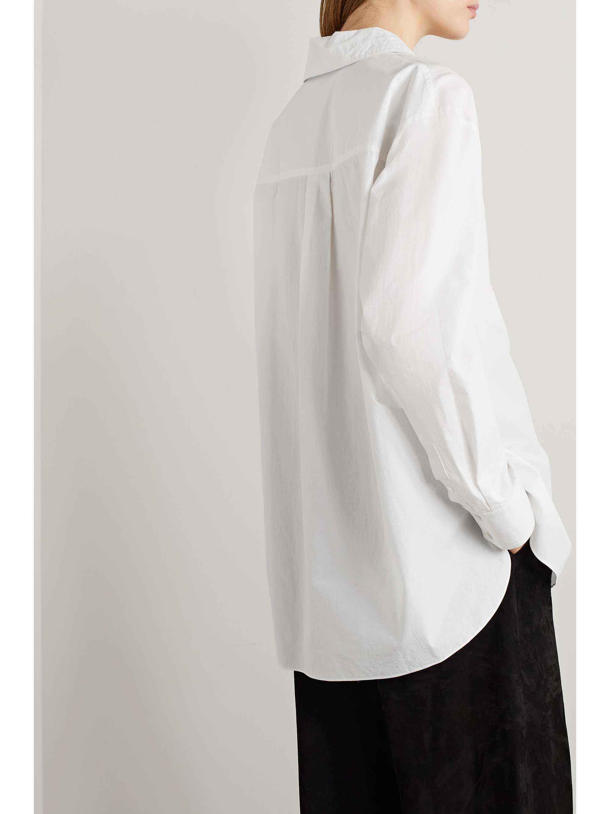 KHAITE Lago cotton-poplin shirt | NET-A-PORTER